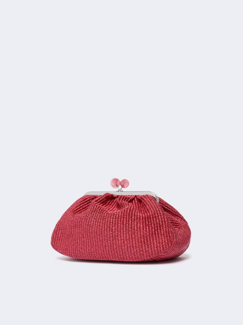 WEEKEND Max Mara Medium raffia-effect Pasticcino bag - ANTIQUE ROSE outlook