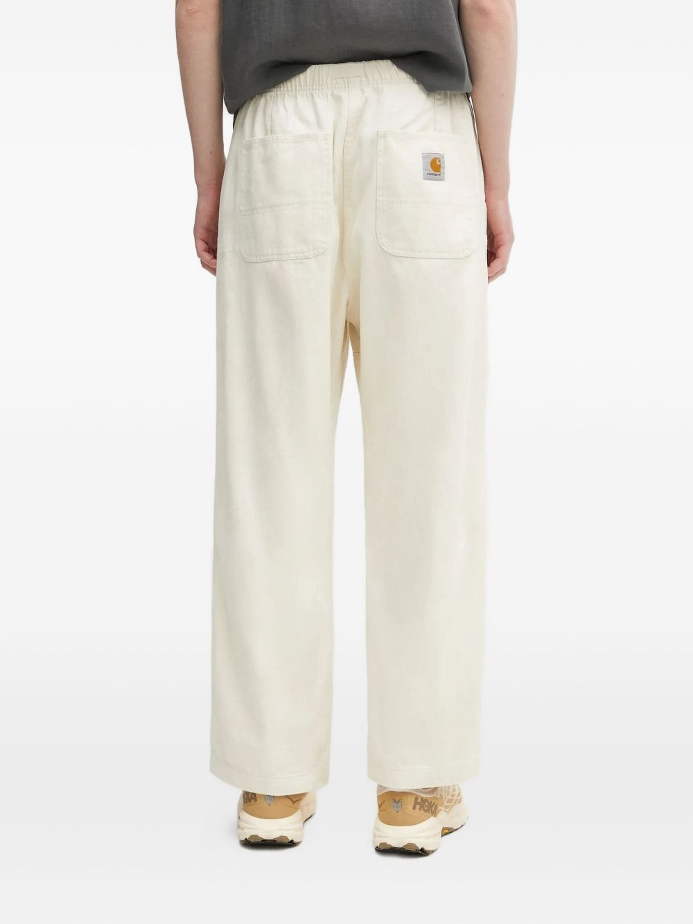 drawstring logo-patch trousers - 2