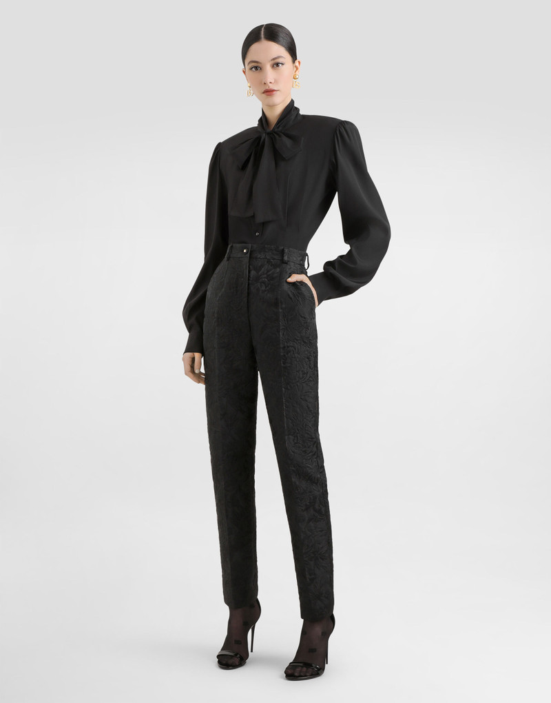 Dolce & Gabbana Peony-motif brocade trousers outlook