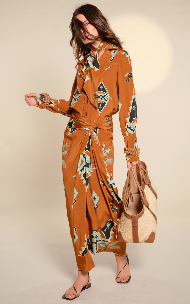 Captivation Silk Maxi Skirt multi - 2