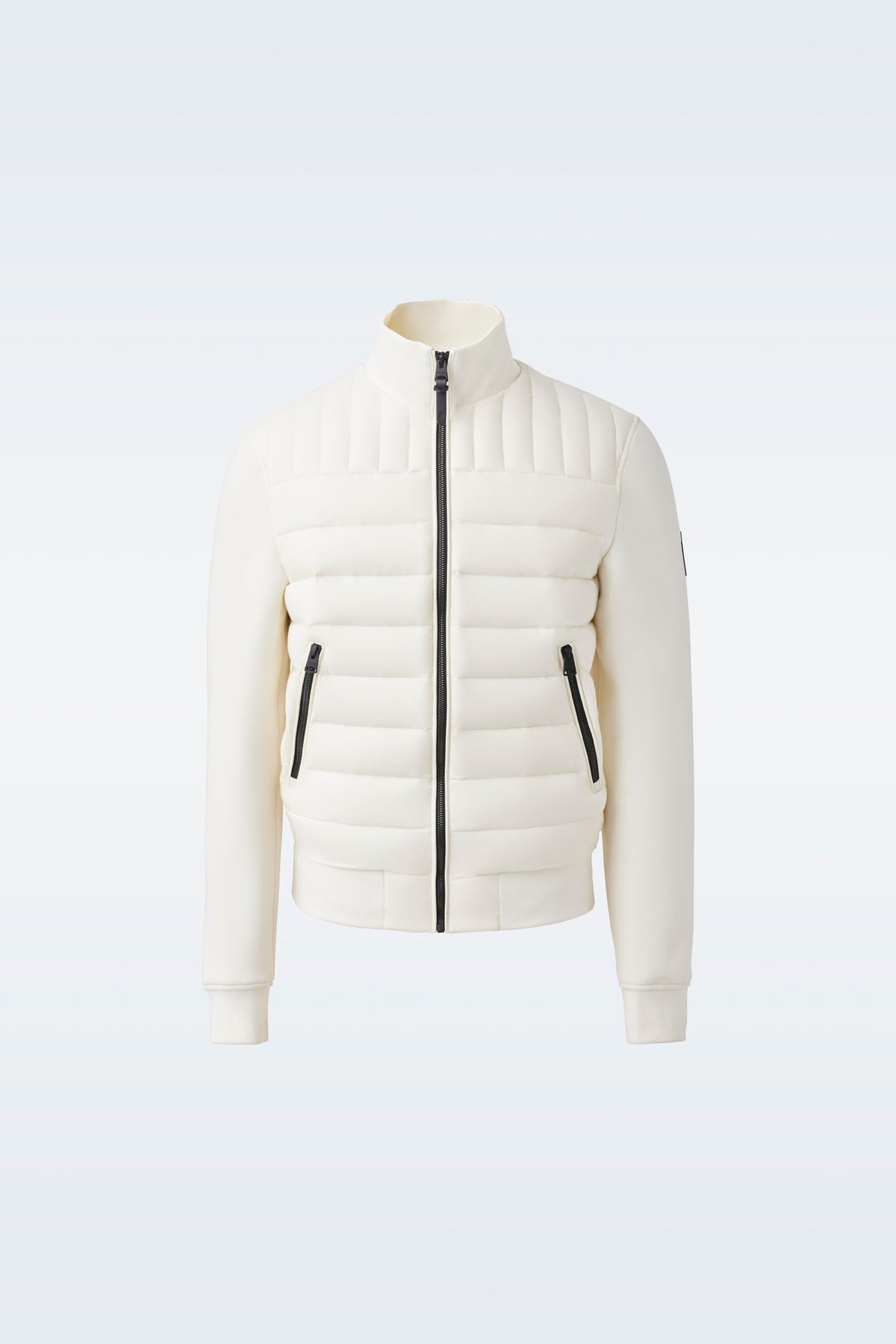 COLLIN Mixed media bomber jacket - 1