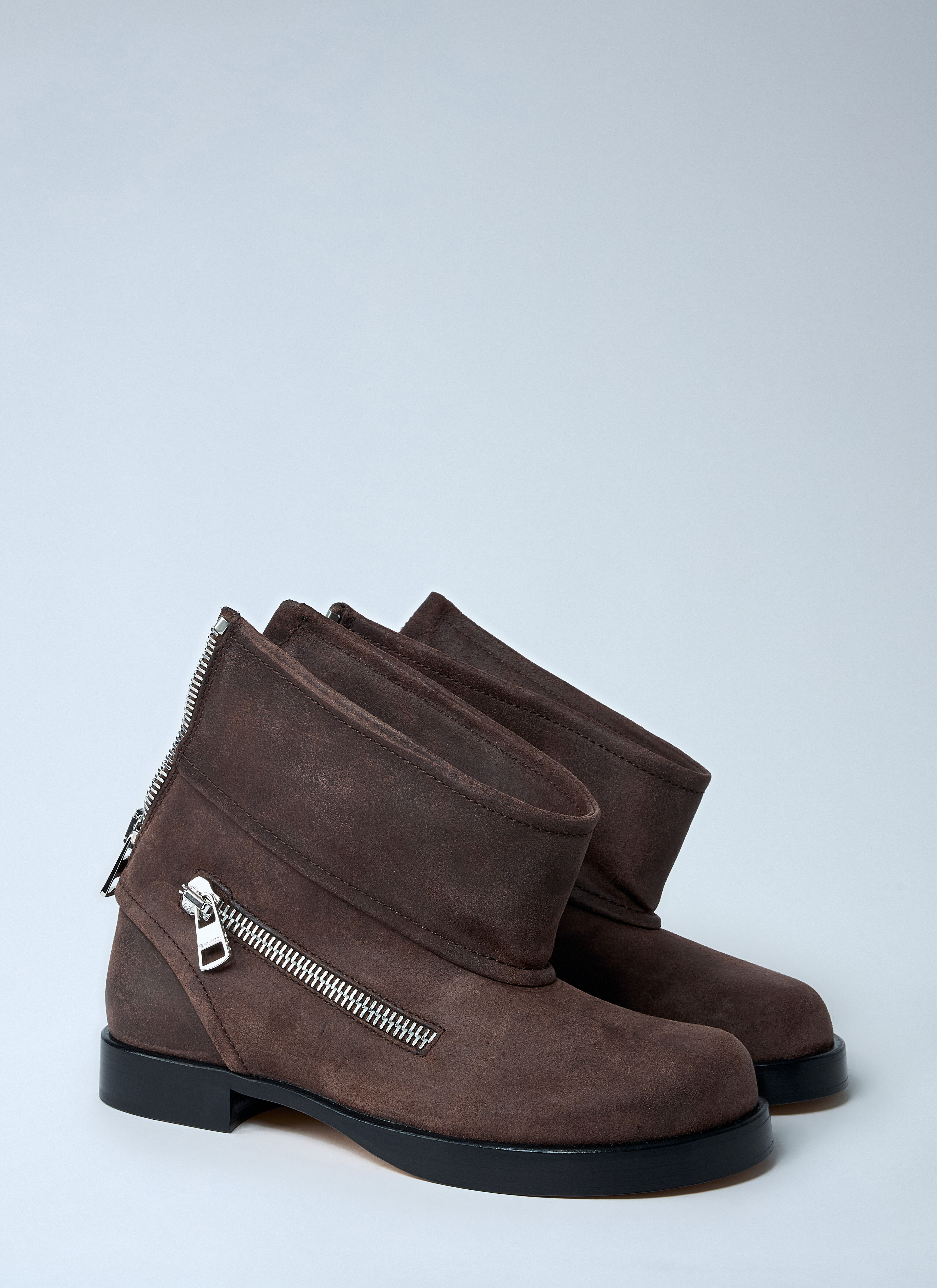 Suede Biker Boots - 2