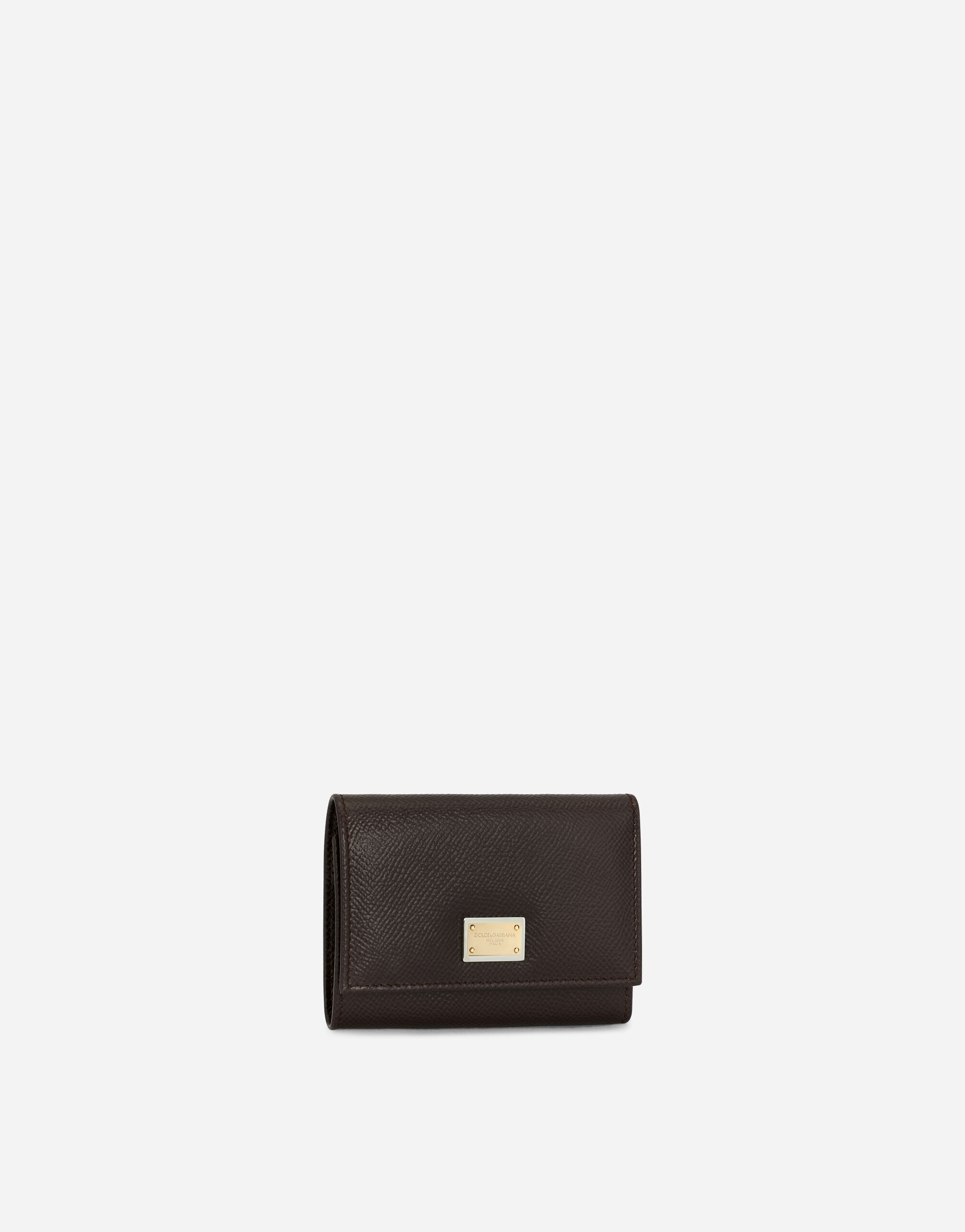 Dauphine calfskin wallet with branded tag - 2