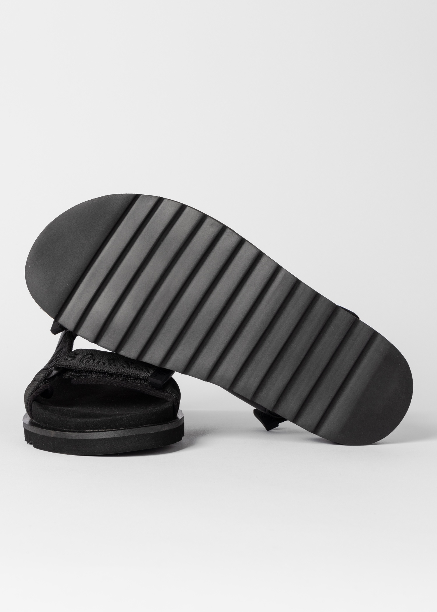 Black 'Dorado' Tape Sandals - 4