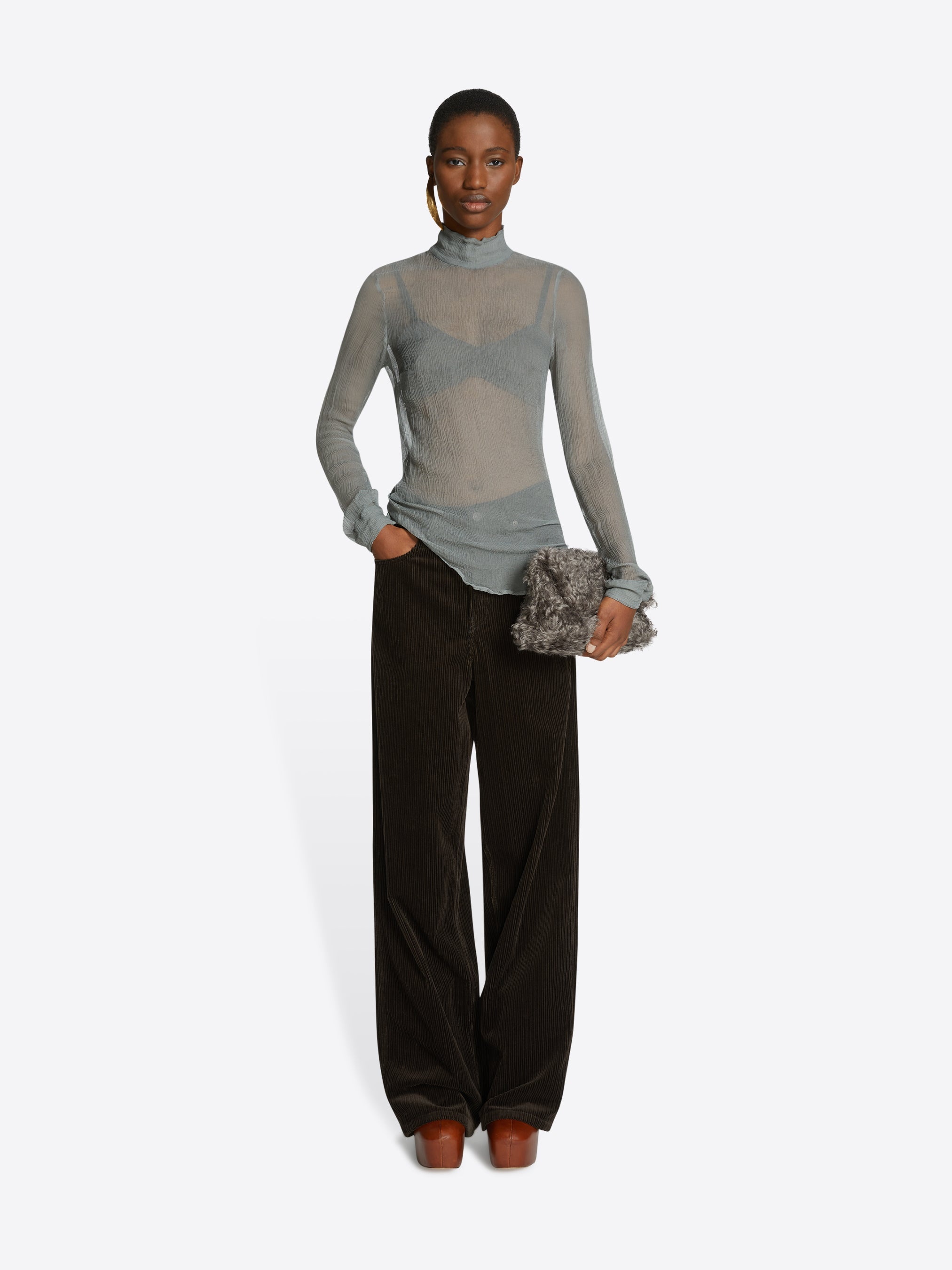 CROPPED CORDUROY PANTS - 2
