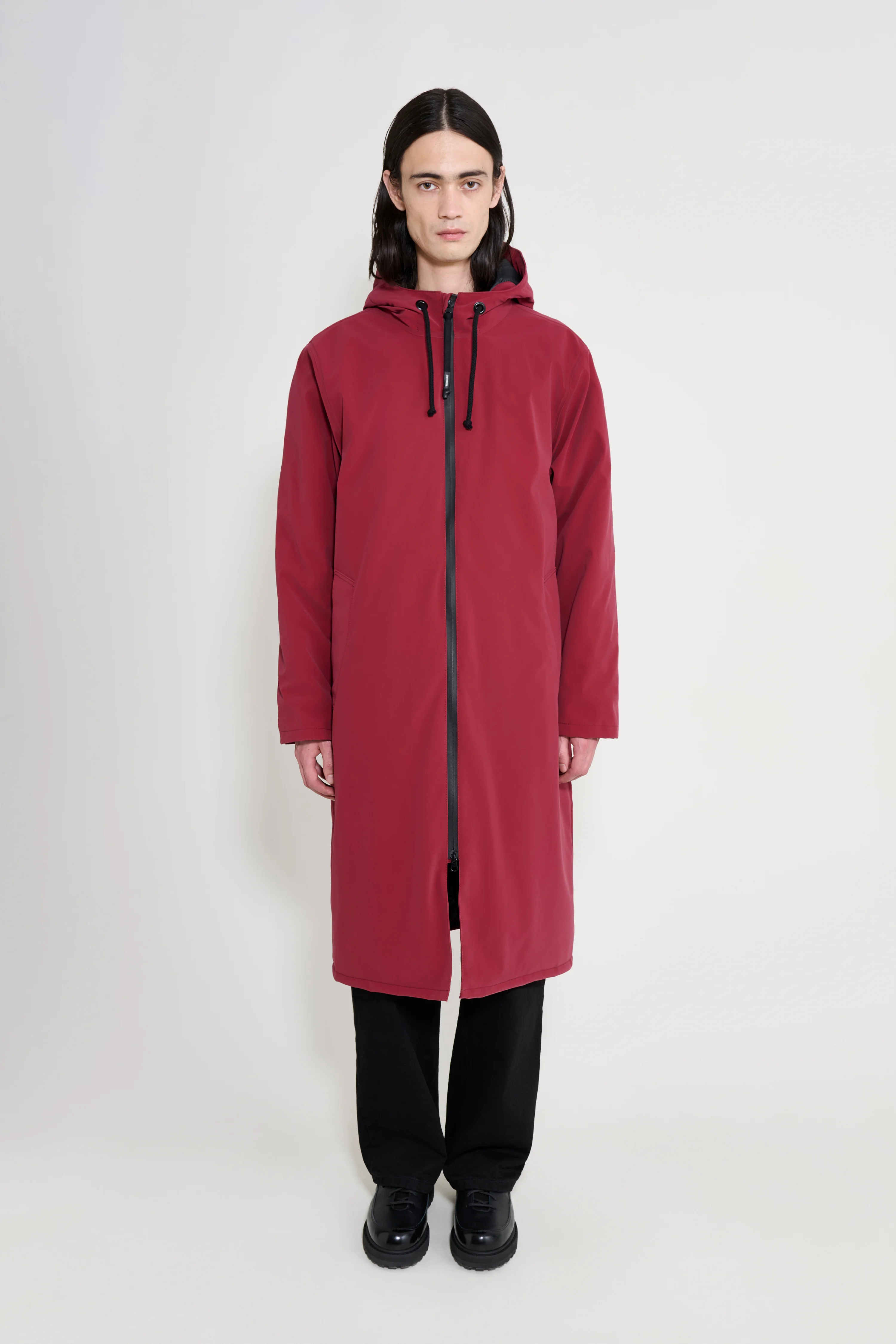 Stockholm Long Winter Coat Burgundy - 1