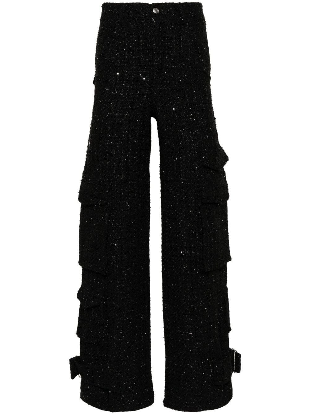 Ultracargo tweed wide-leg trousers - 1