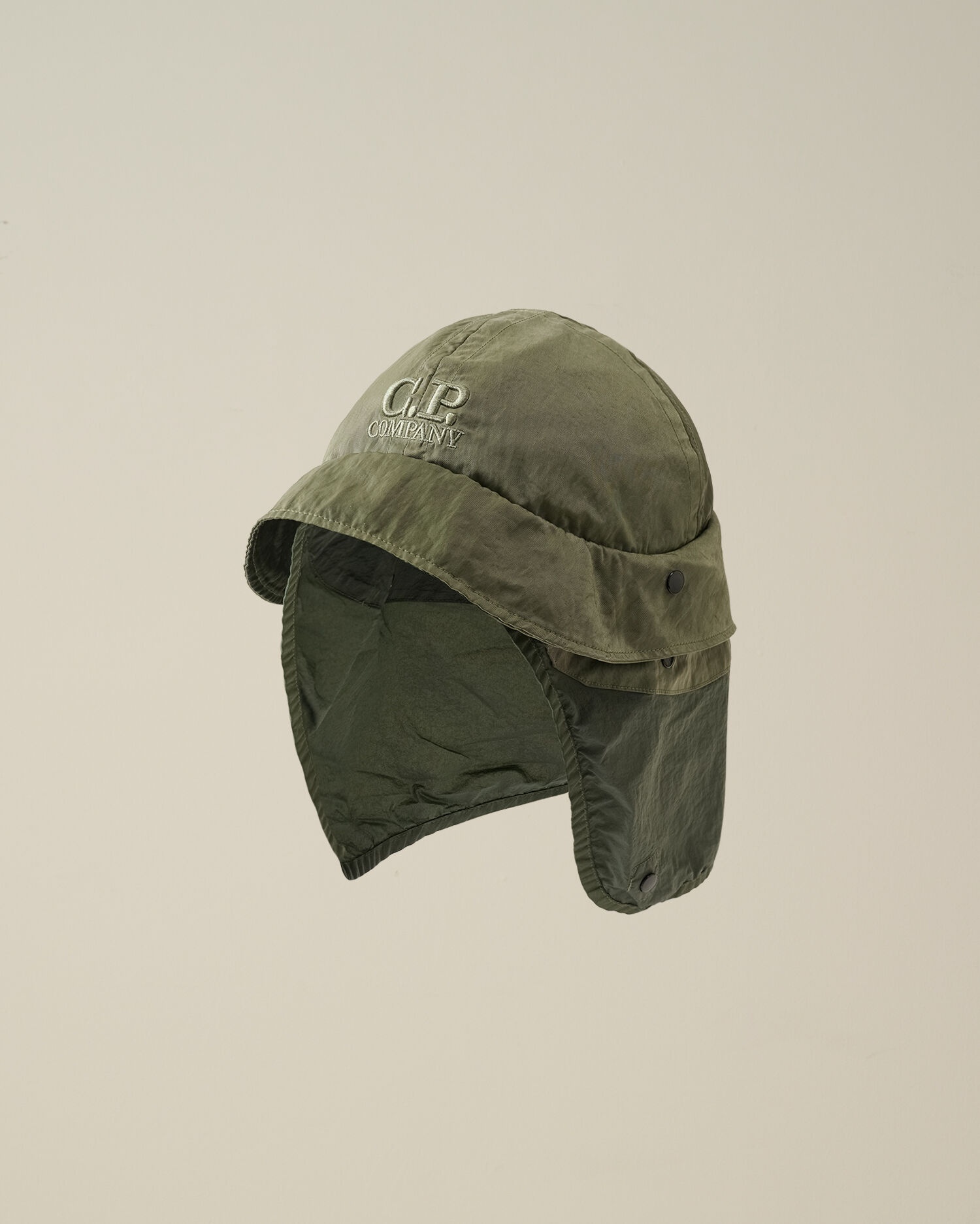 Nylon B Neck Flap Bucket Hat - 1