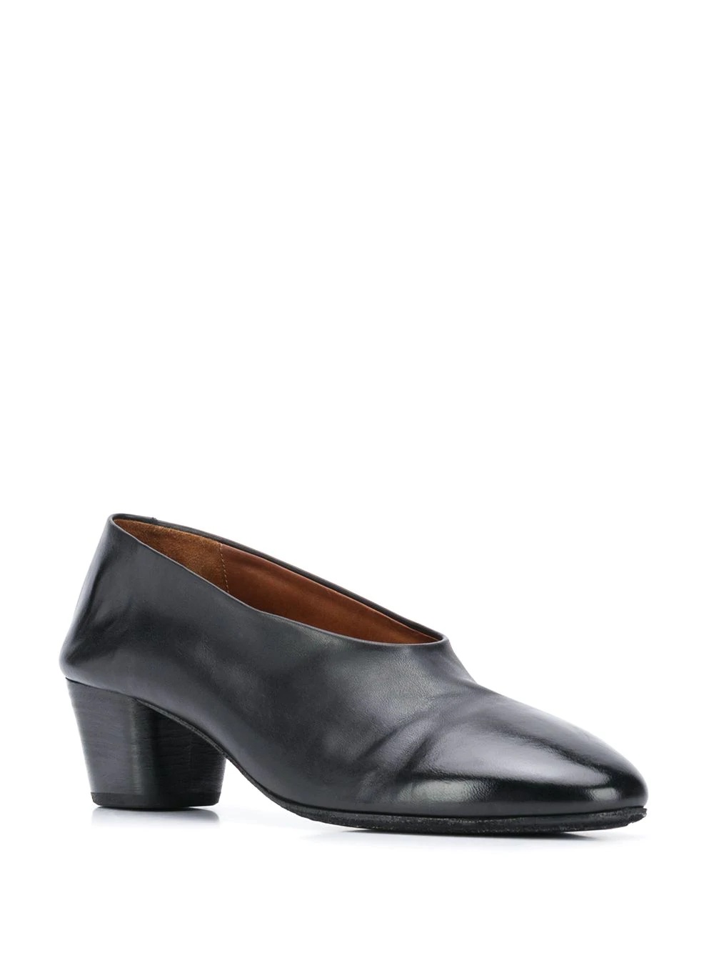 round toe mid-heel pumps - 2