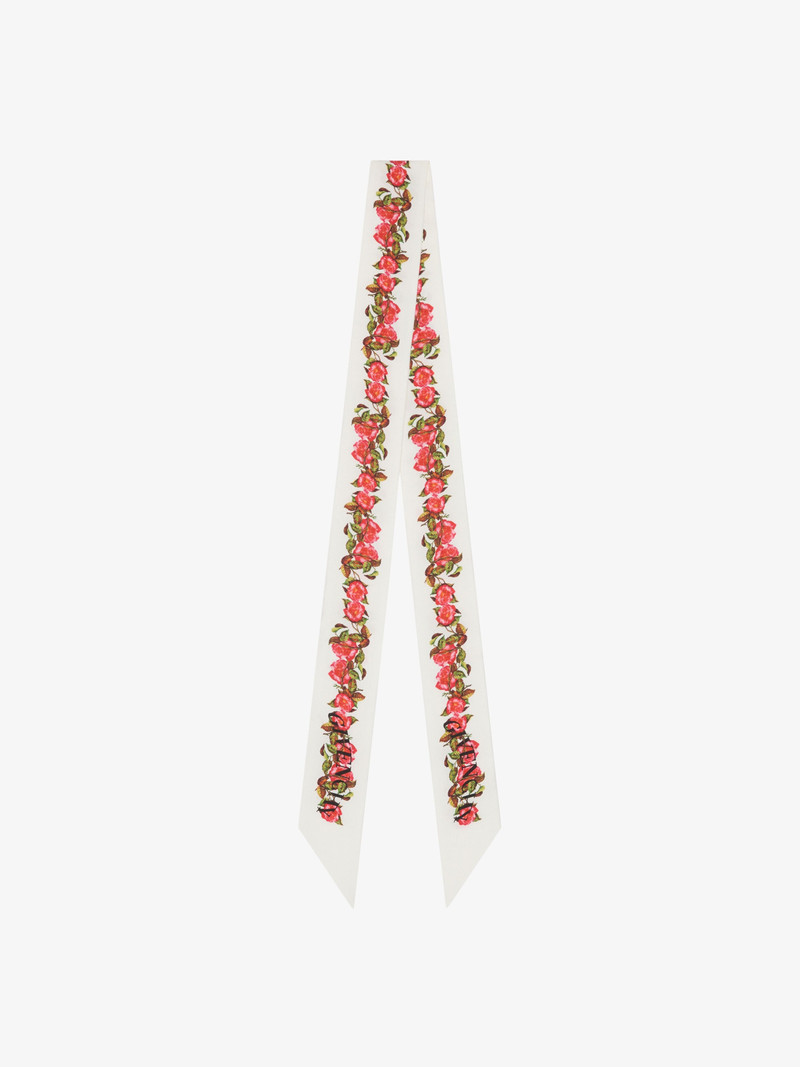 ROSES PRINT를 가진 실크에 있는 BANDEAU 1