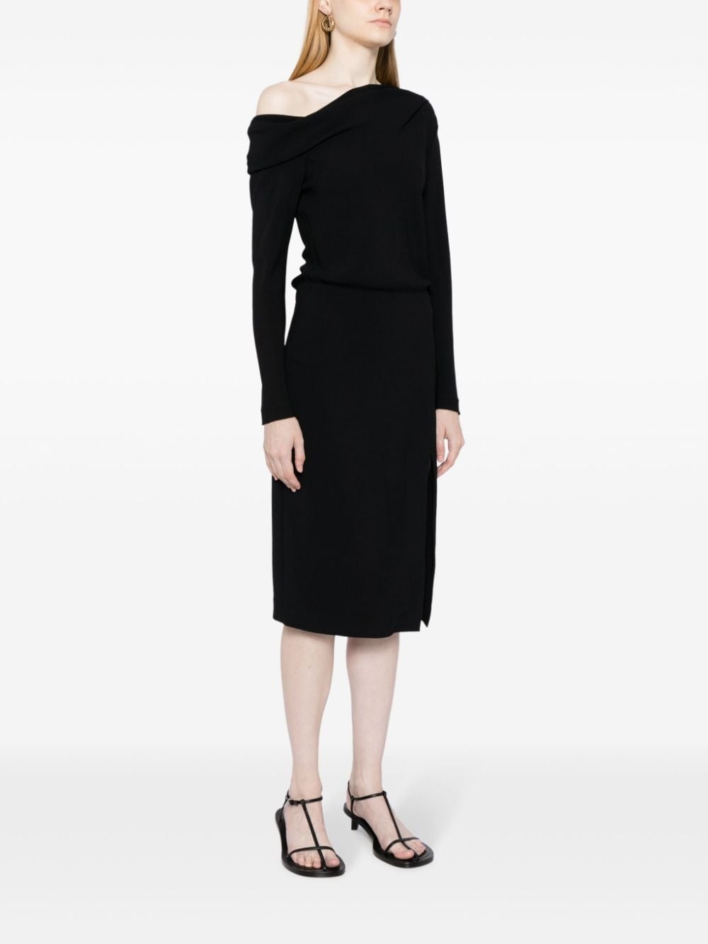 off-shoulder midi dress - 3