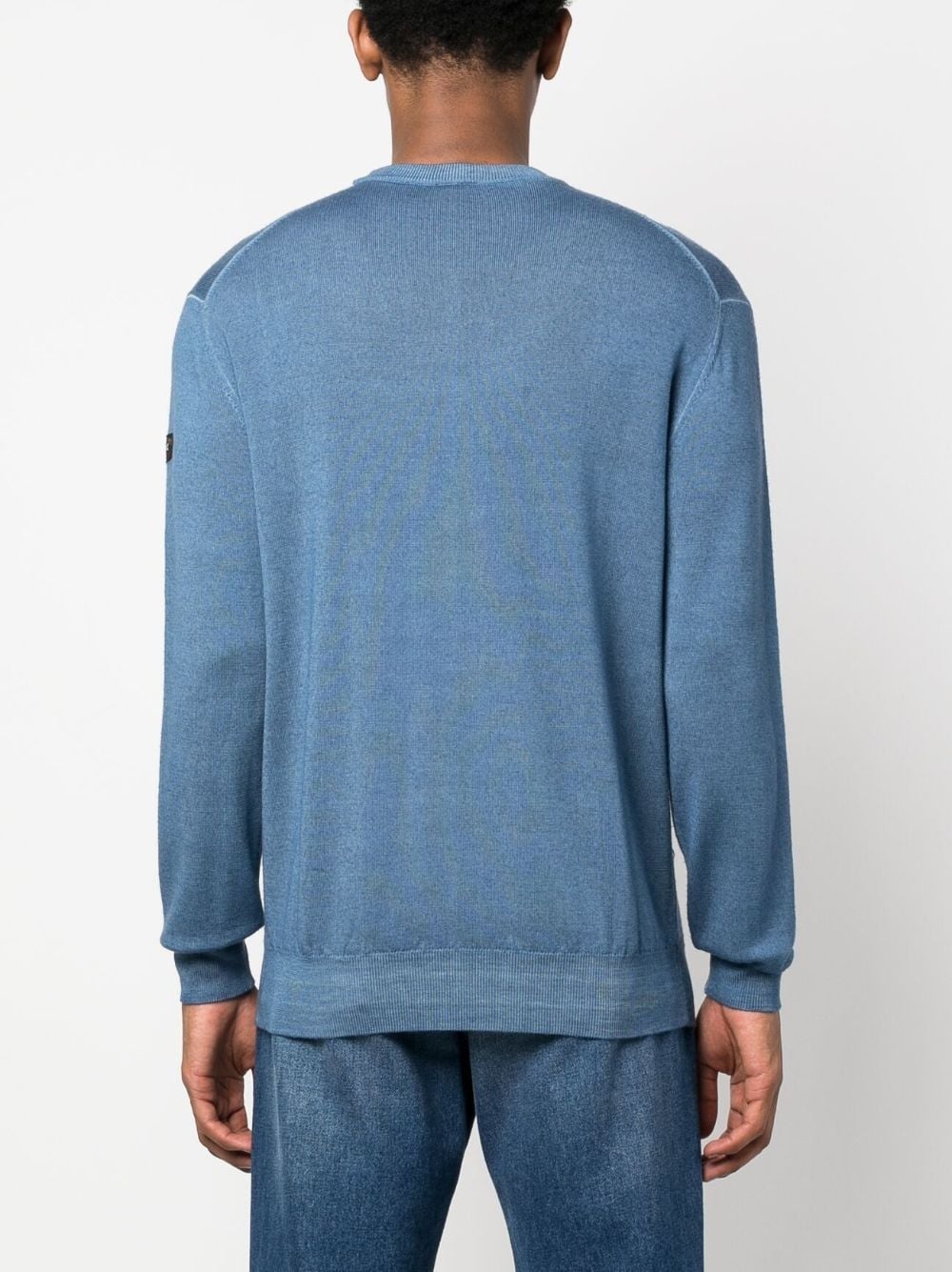 logo-patch fine-knit jumper - 4