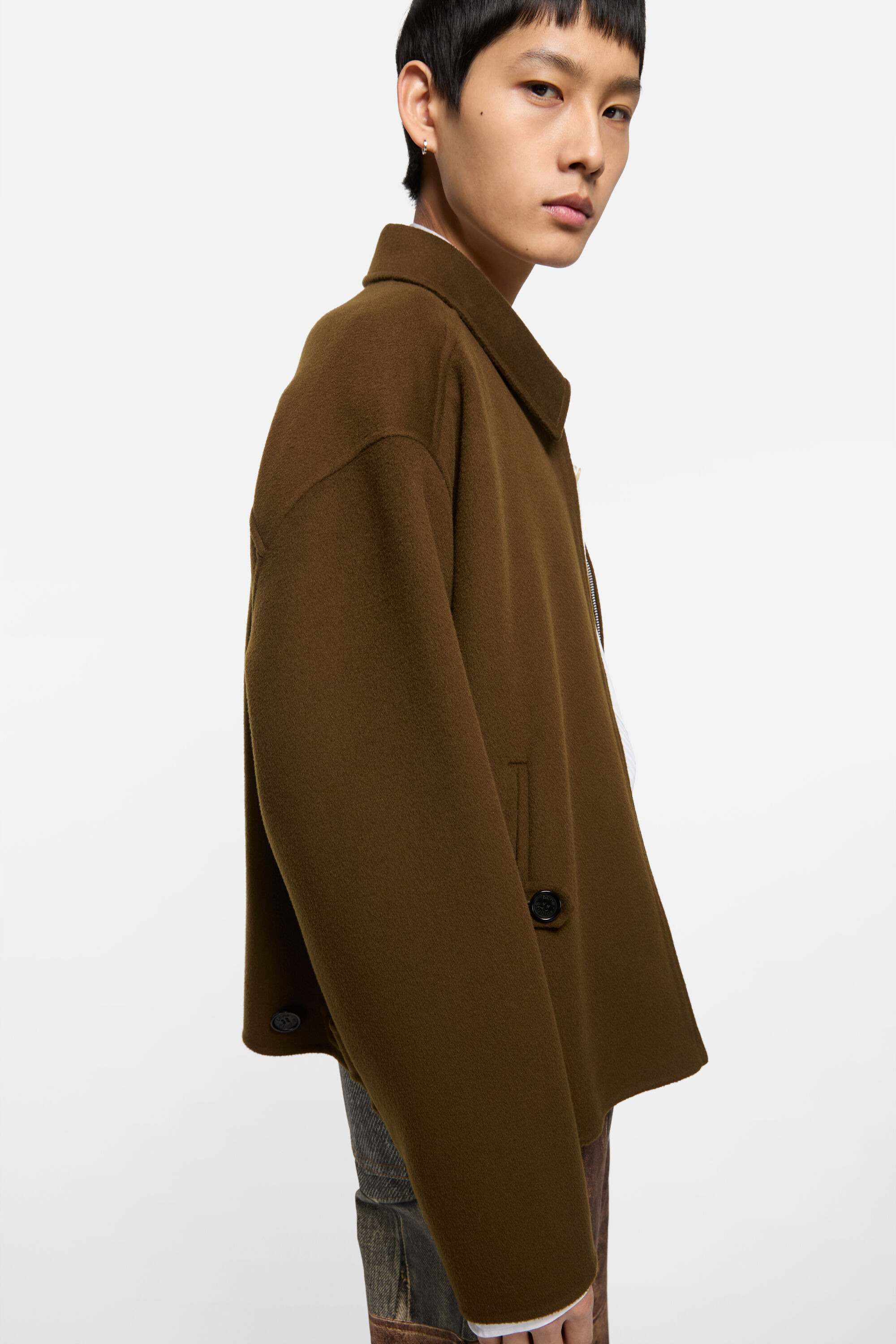 Cashmere jacket - Olive green - 4