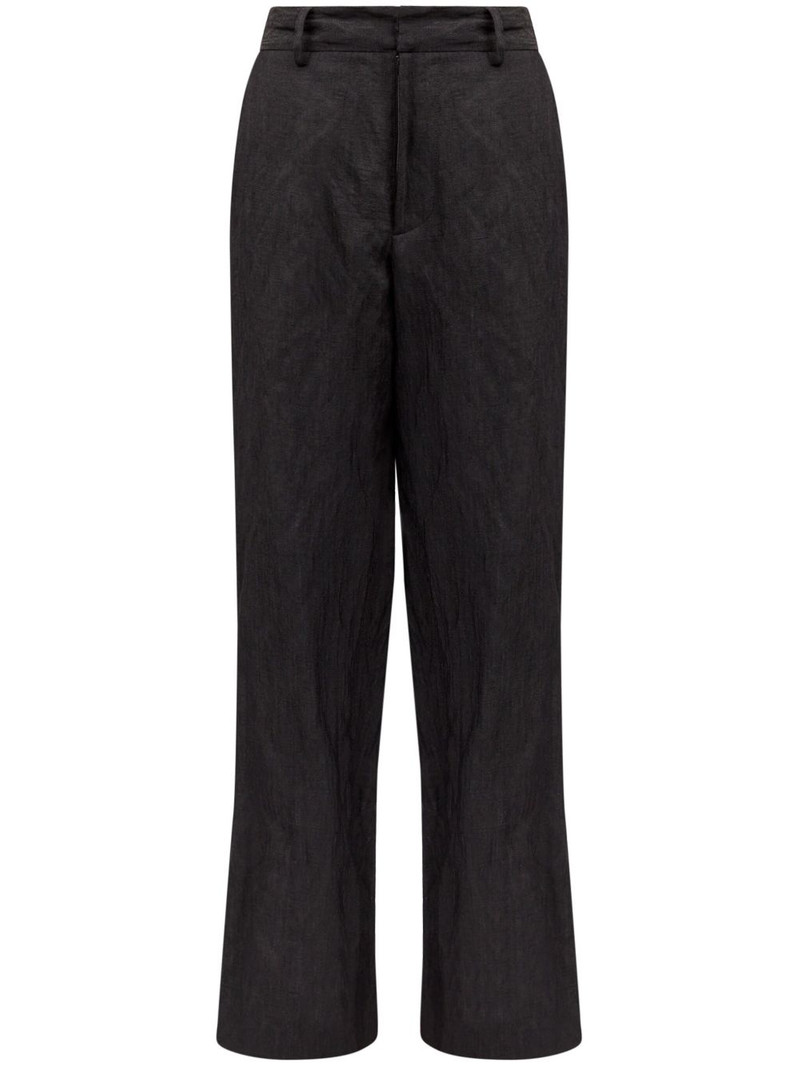 single-stitch logo flared trousers 1