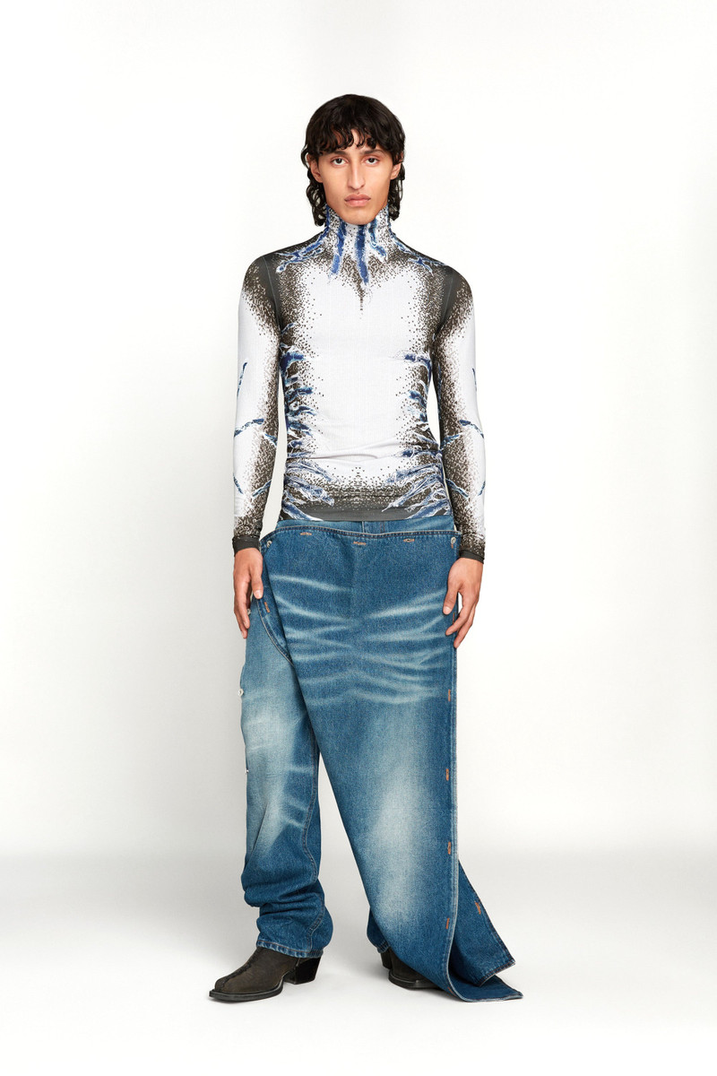 Whisker Print Long Sleeve Top 1