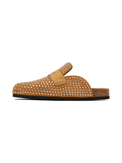 JW Anderson Tan Crystal Loafers outlook