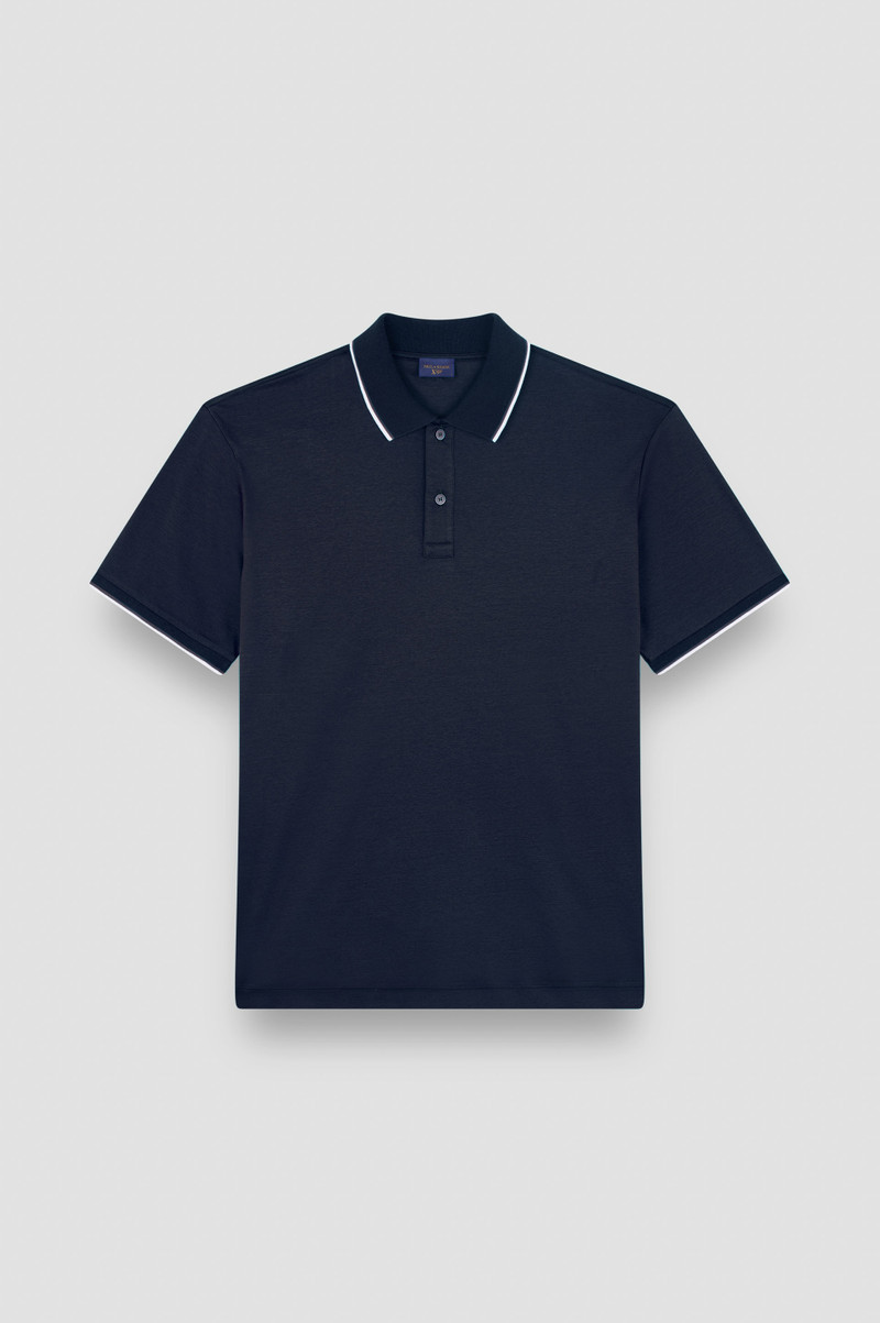 X-SOFT INTERLOCK COTTON POLO SHIRT WITH CONTRAST PROFILES 1