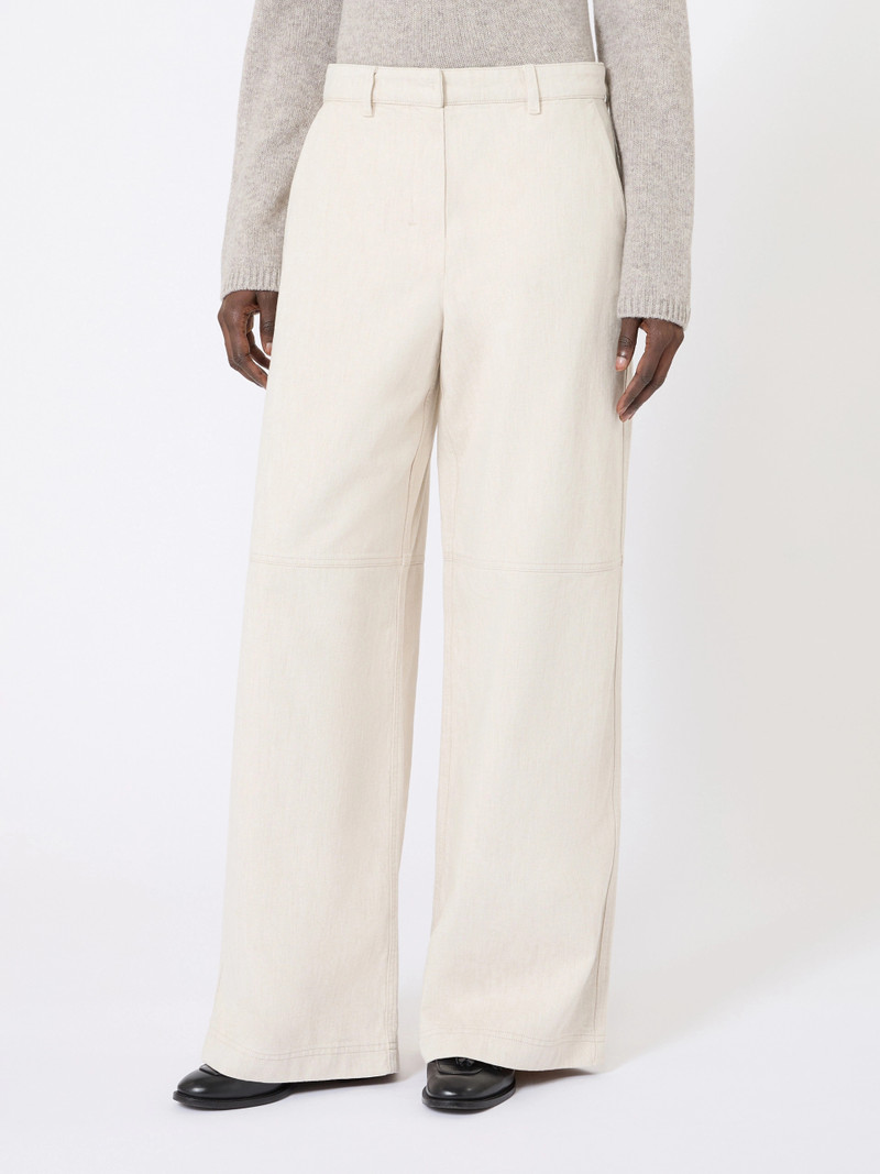 ARMONY Washed cotton trousers - NATURAL 3