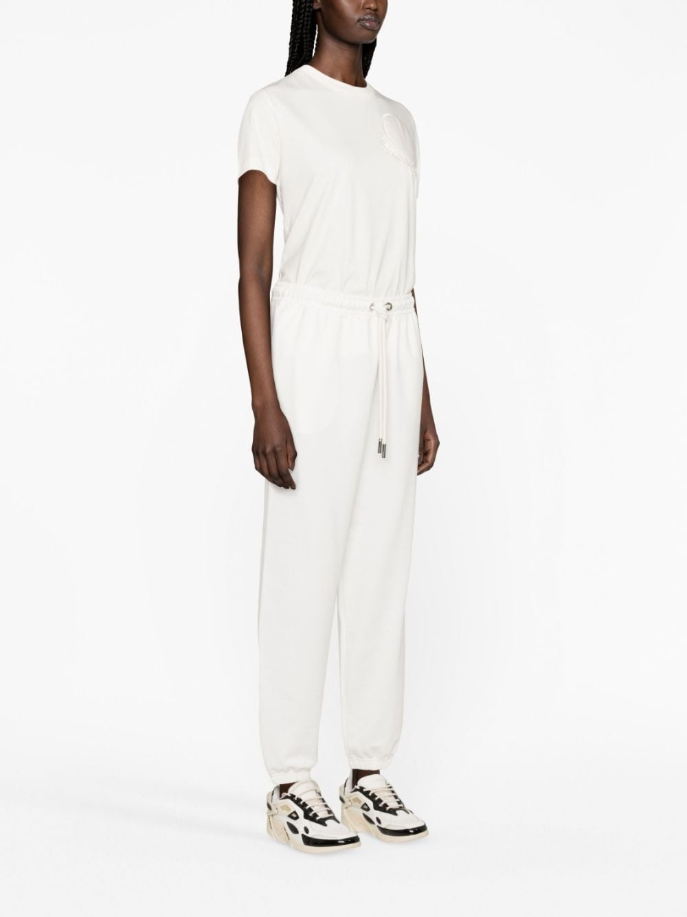 drawstring-waist cotton track pants - 3