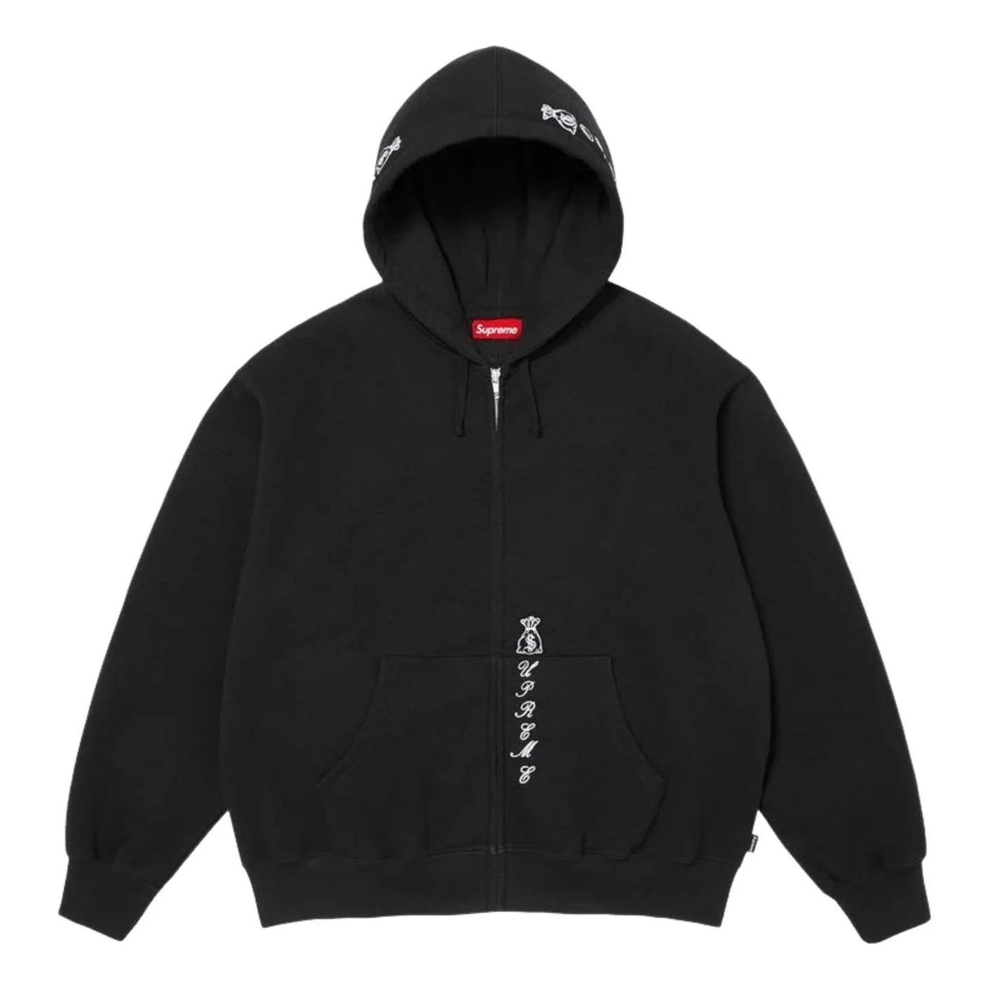 Supreme x Larry Clark FW26 Hooded Varsity Jacket 'Black' SUP-FW26-054-BLK - 1