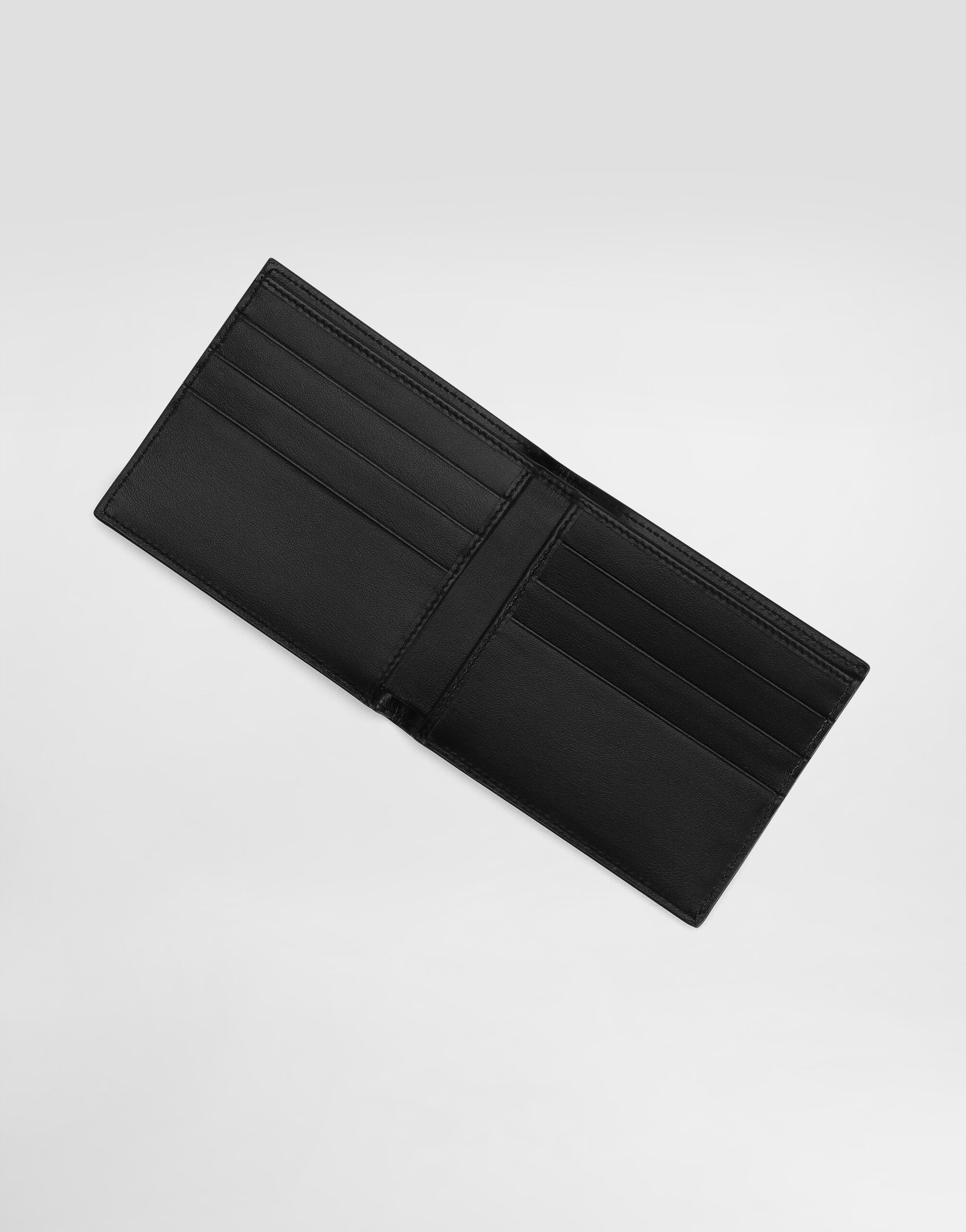 Calfskin bifold wallet with logo - 4