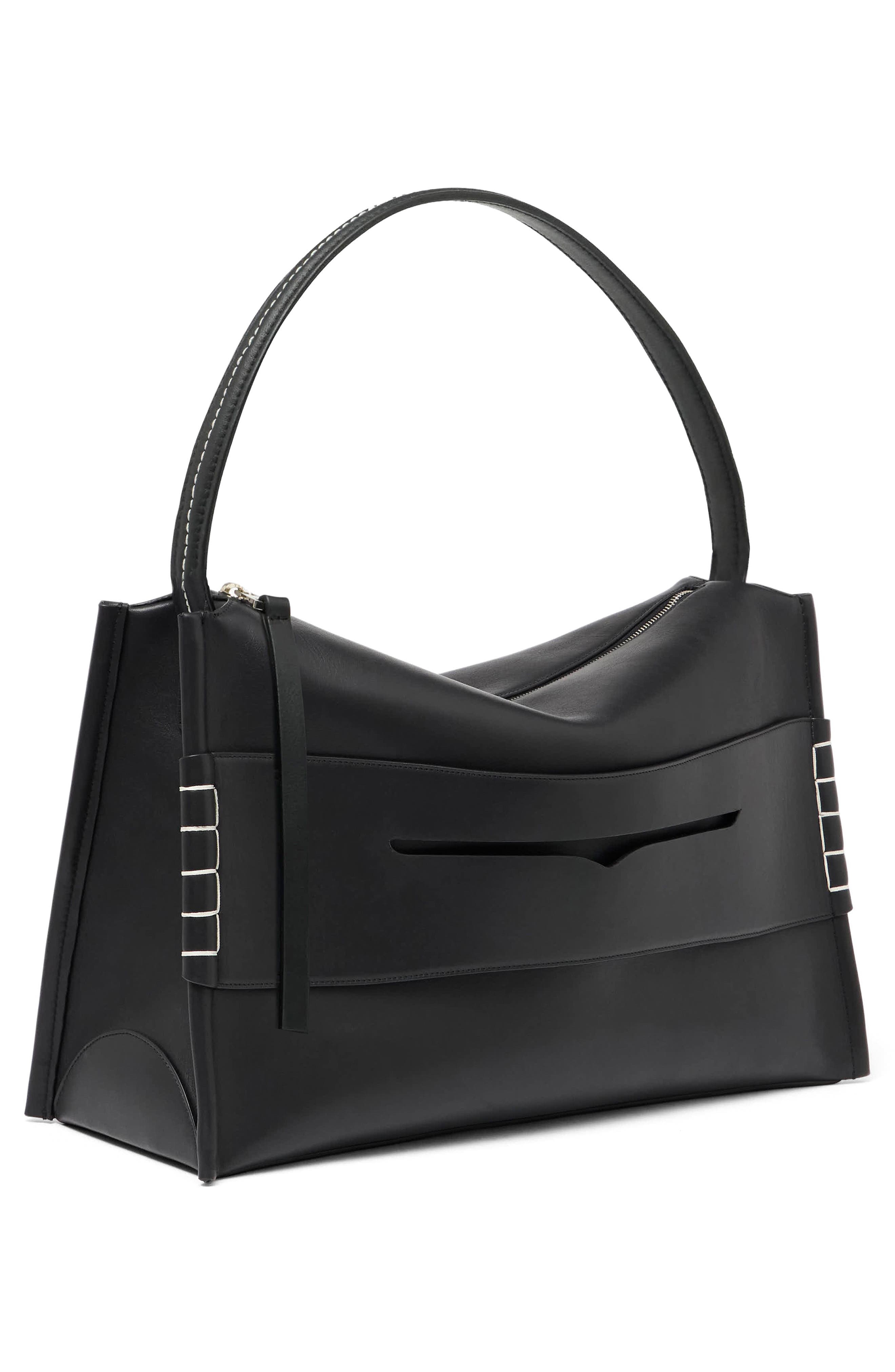 JW Anderson Large Loafer Leather Top Handle Bag in Black at Nordstrom - 4