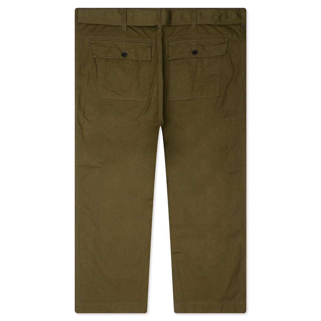 OXFORD BELTED PANTS - OLIVE - 2