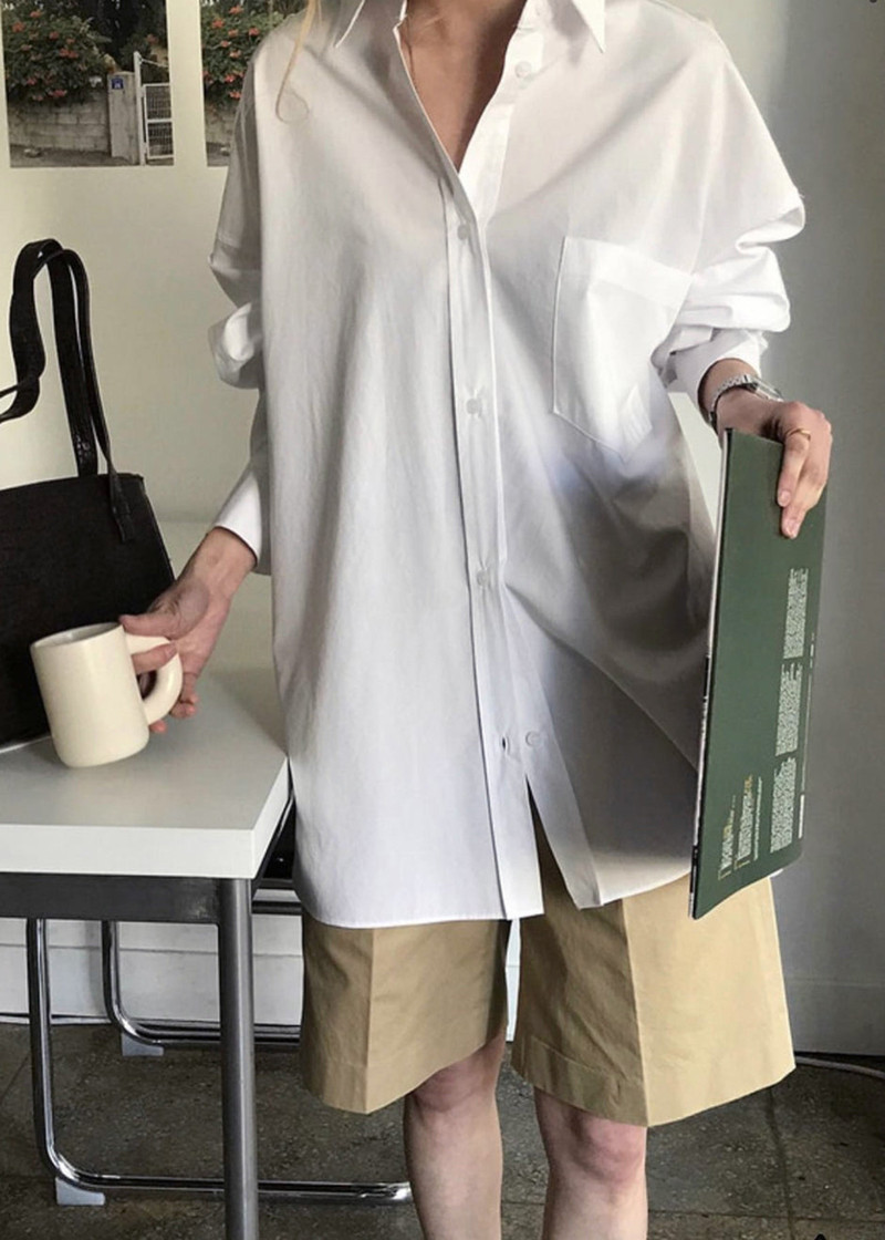Kat Soft Oversized Shirt - White 13