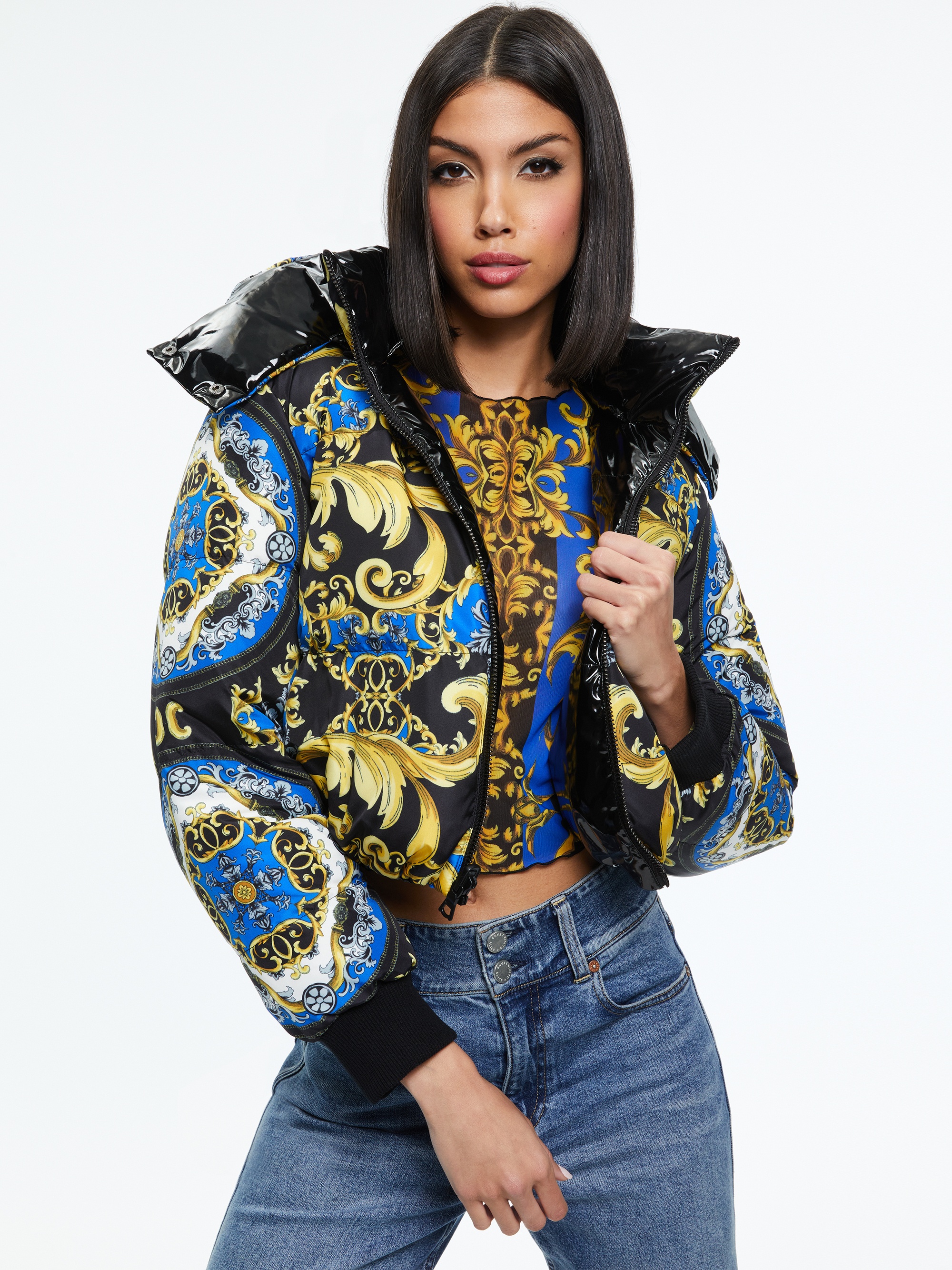 ROBENA REVERSIBLE CROPPED PUFFER JACKET - 2