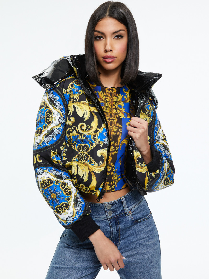 Alice + Olivia ROBENA REVERSIBLE CROPPED PUFFER JACKET outlook