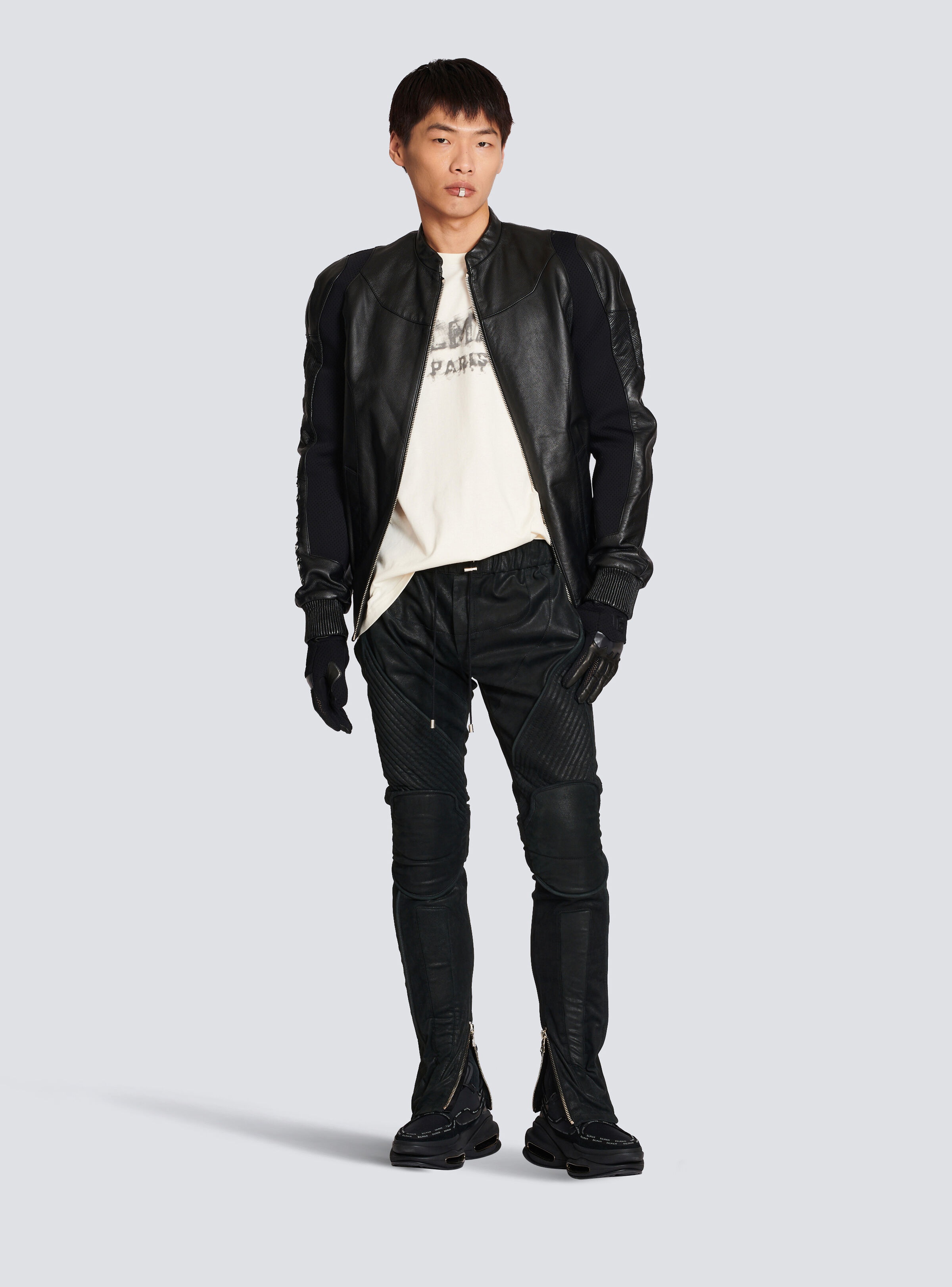 Leather jogging bottoms - 2