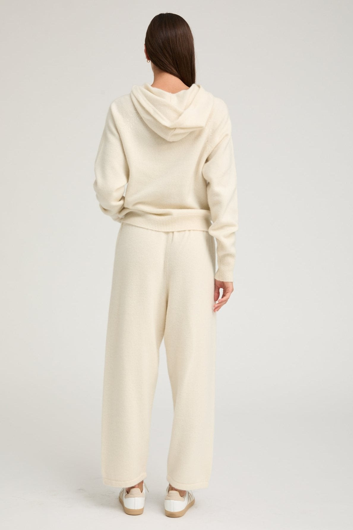 IVORY CASHMERE HOODIE - 3