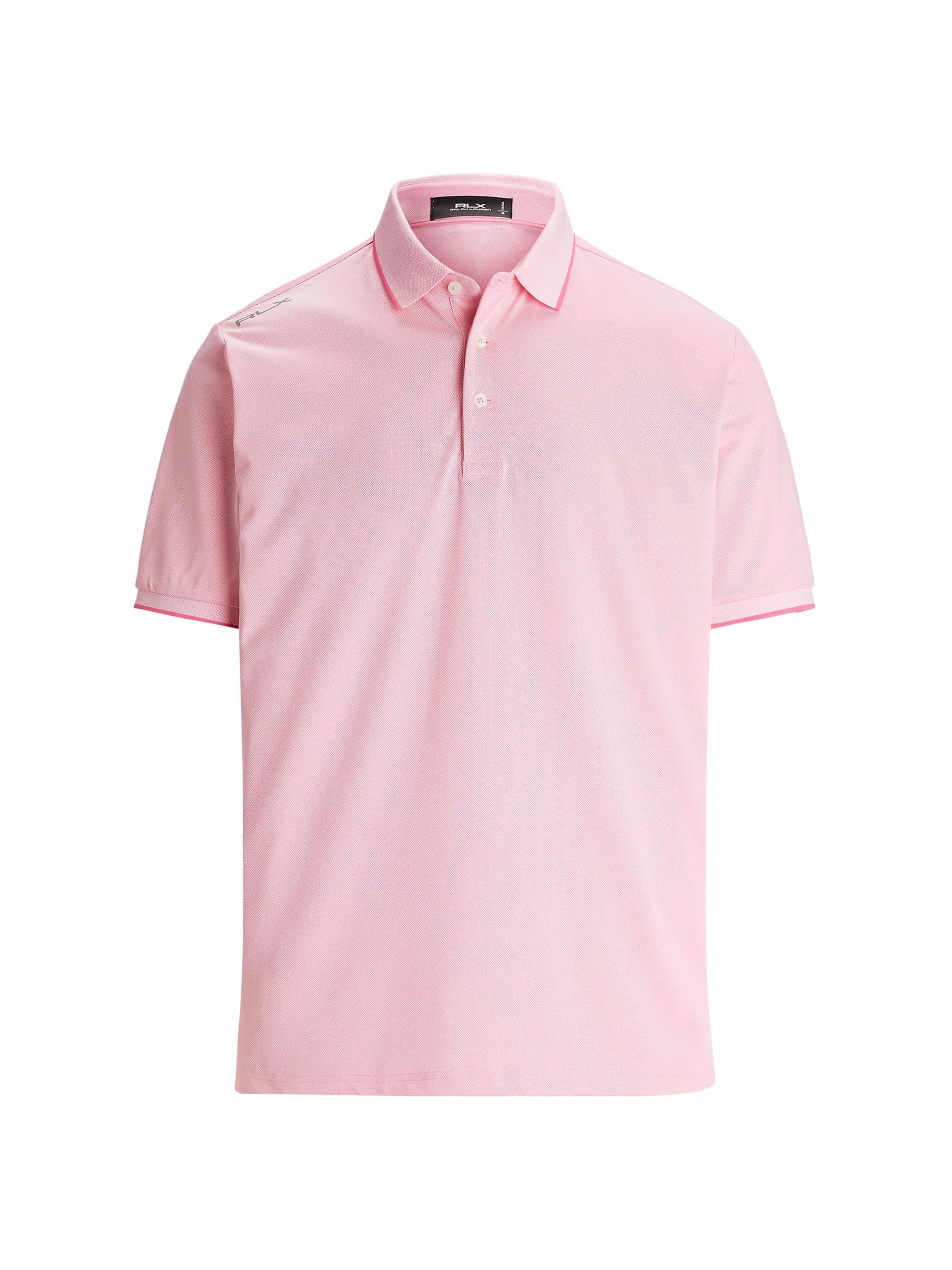 Men's Stretch Polo Shirt - Pink Flamingo Oxford - 1