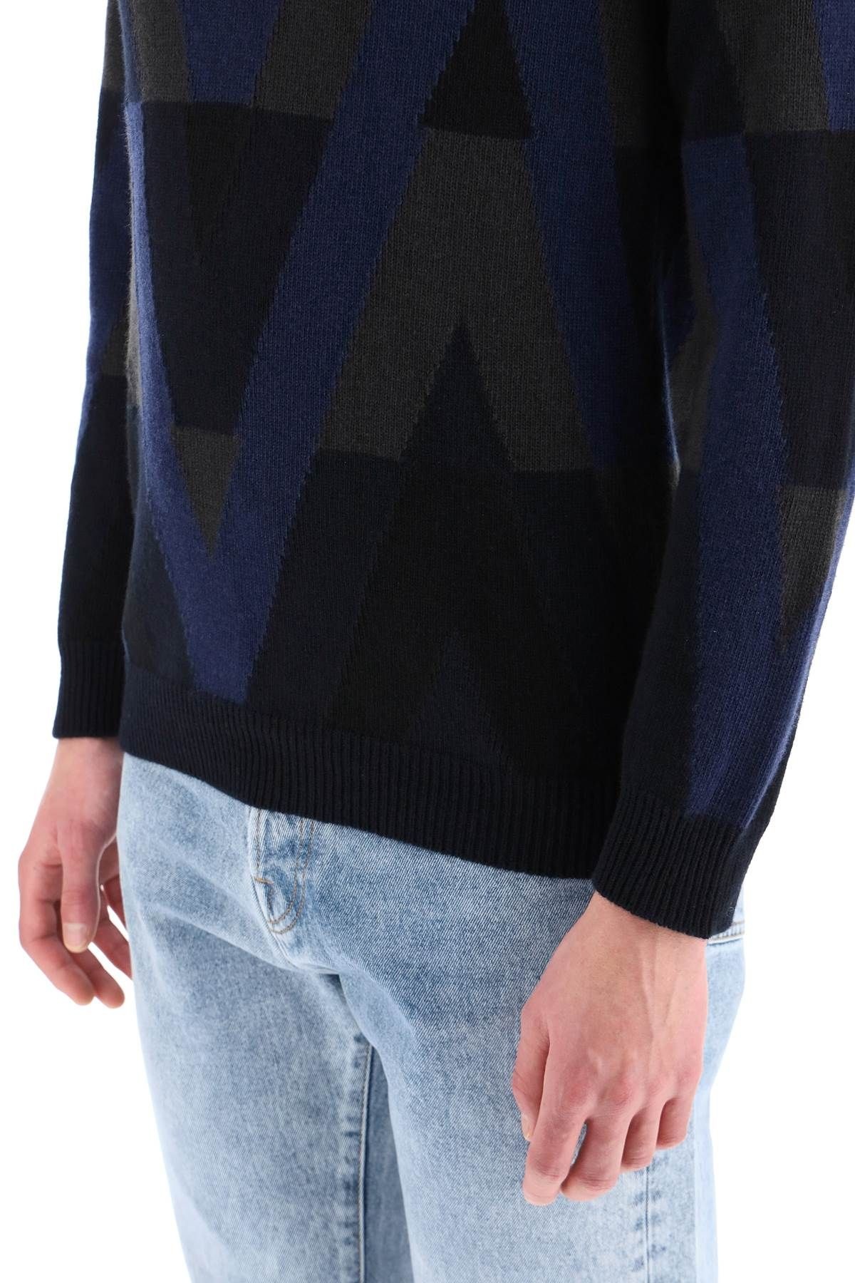 OPTICAL VALENTINO WOOL SWEATER - 5