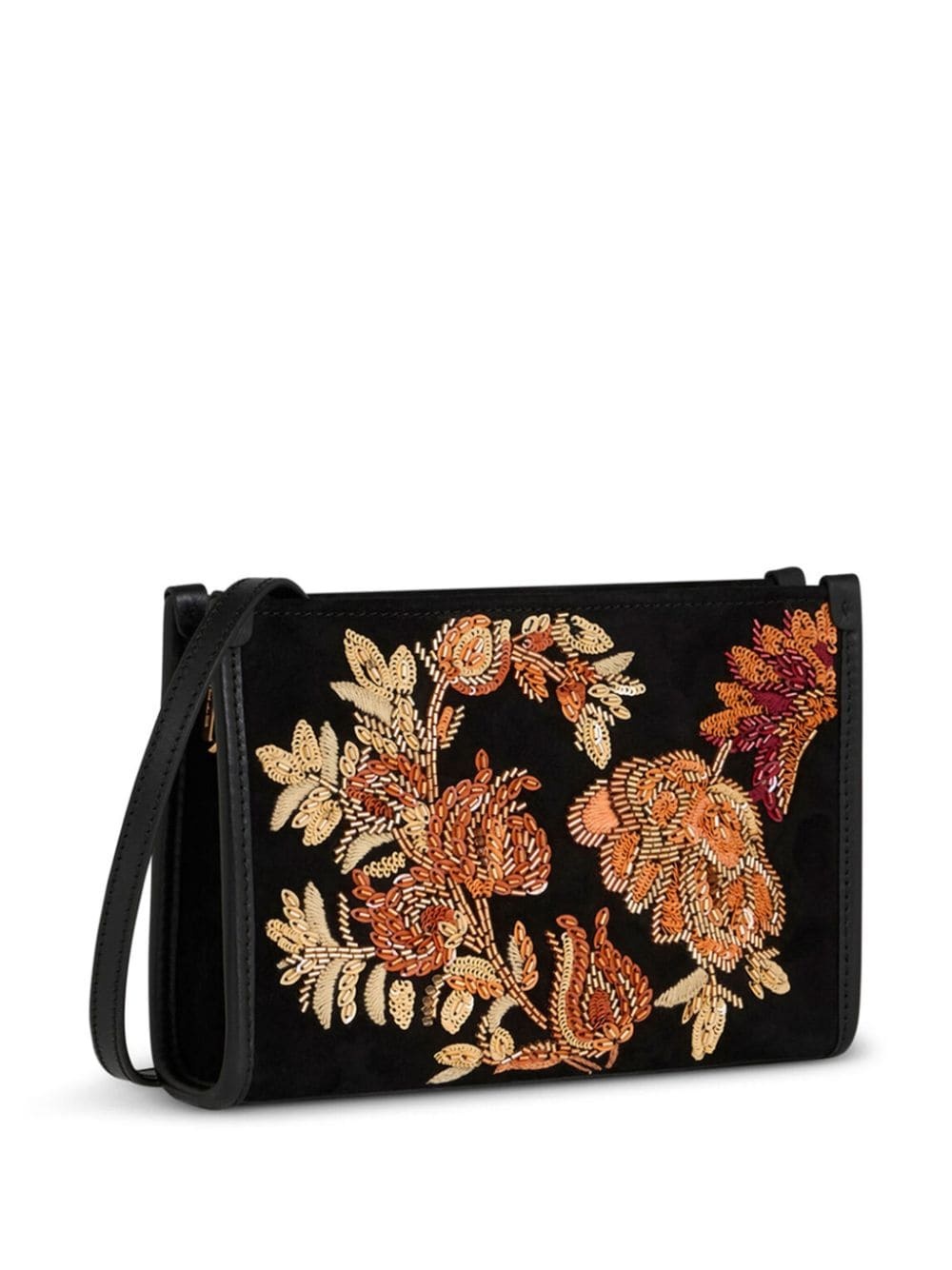embroidered suede pouch - 4
