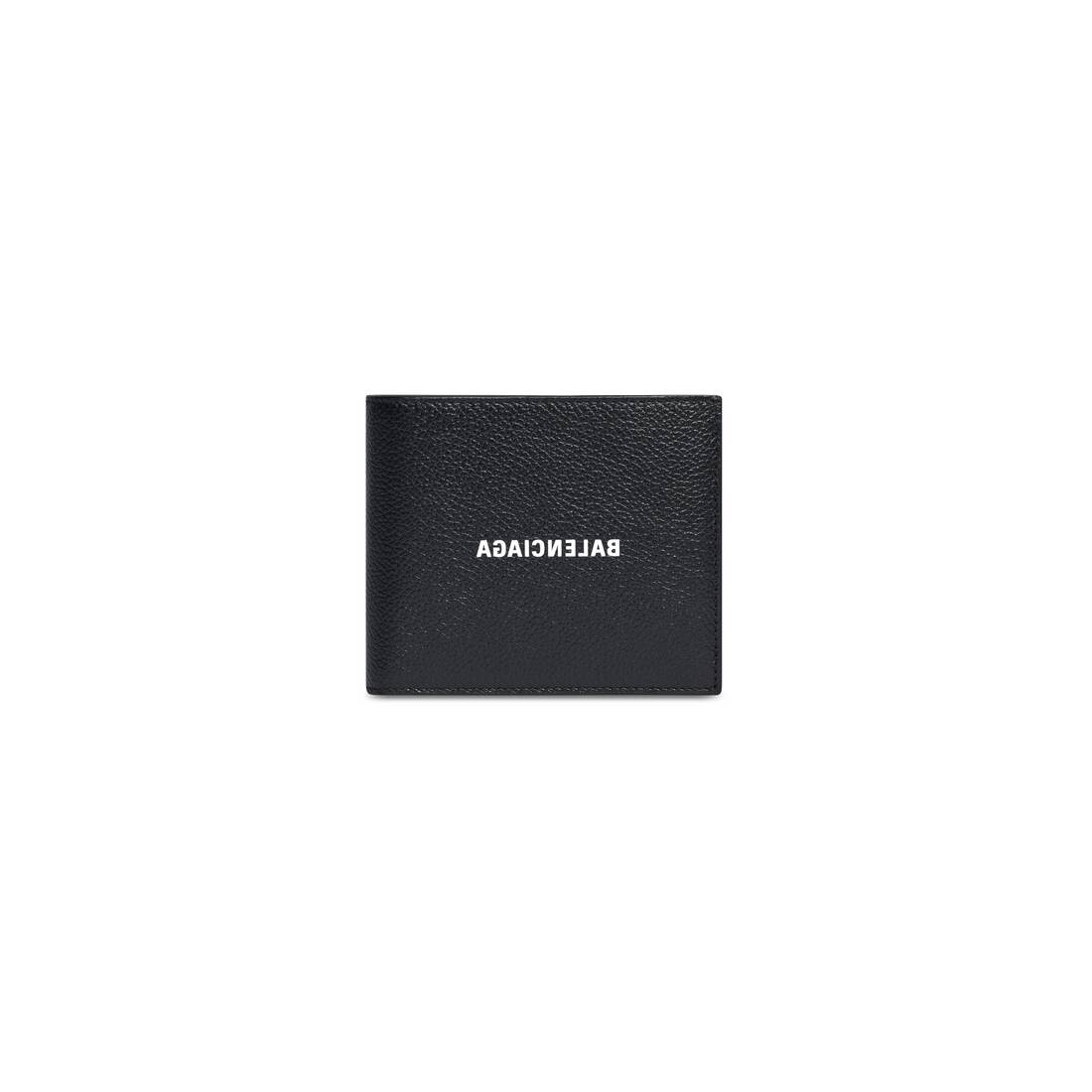 Cash Square Folded Coin Wallet in Black - 1