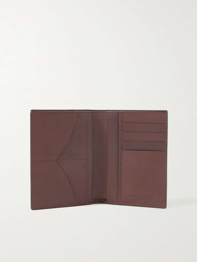 Brunello Cucinelli Logo-Debossed Leather Bifold Cardholder outlook