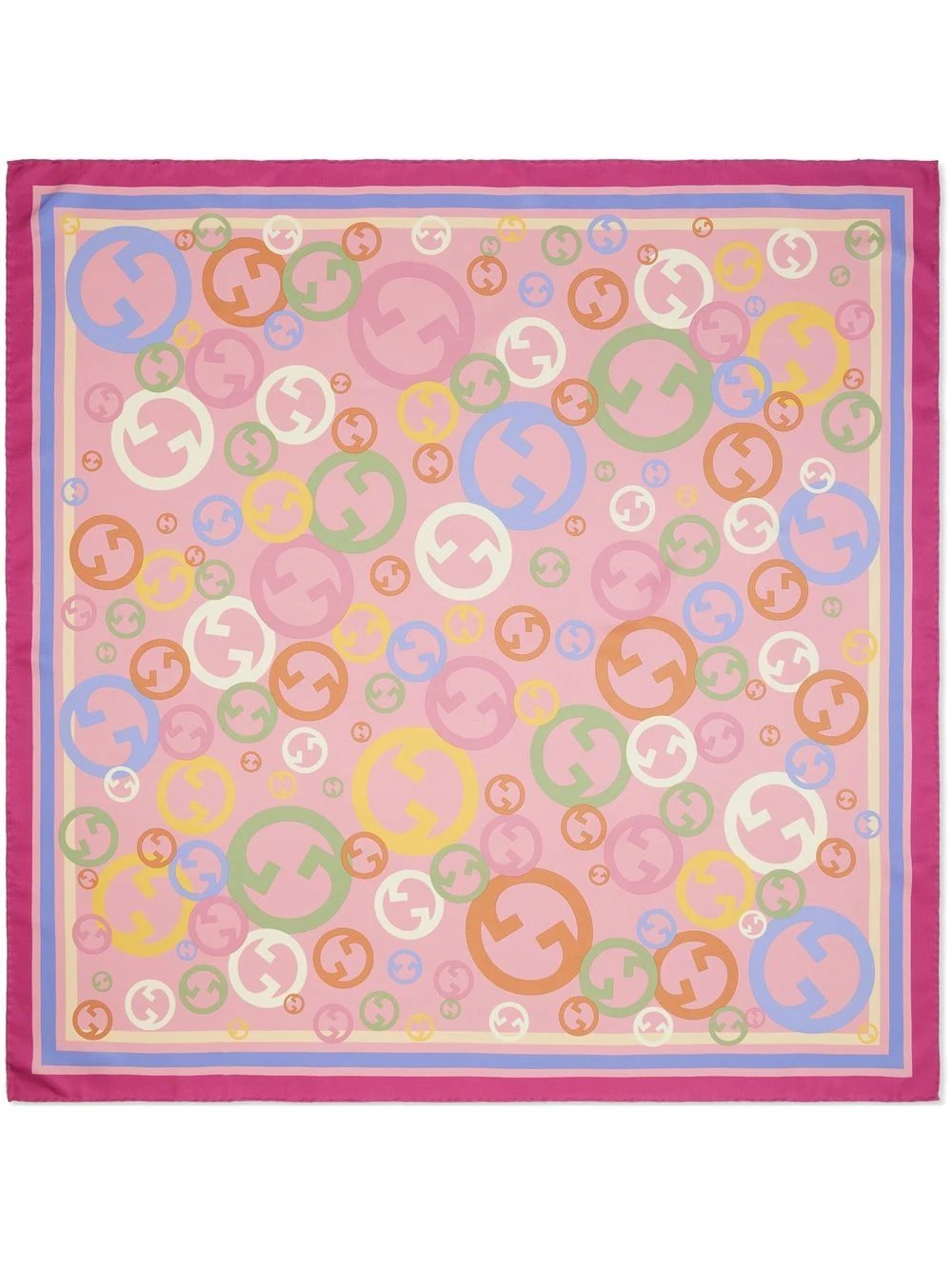 Interlocking G-print silk scarf - 2