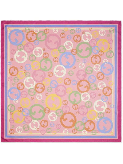 GUCCI Interlocking G-print silk scarf outlook