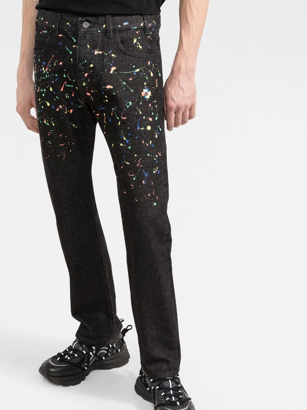 paint-splatter straight-leg jeans - 3