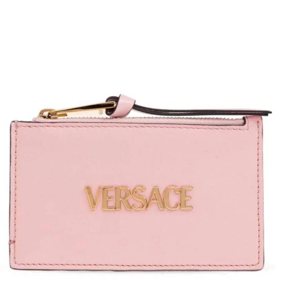 Versace Tag Nappa Logo Card Holder - 1
