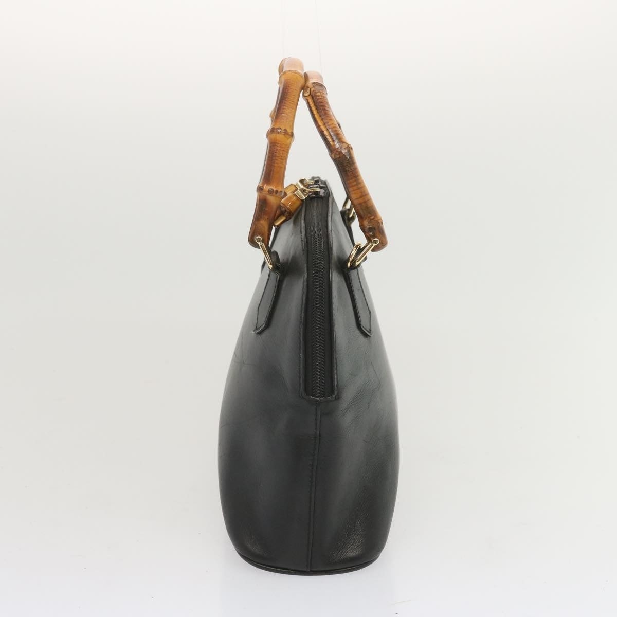 GUCCI Bamboo Hand Bag Leather Black 000 2122 000 2122 - 4