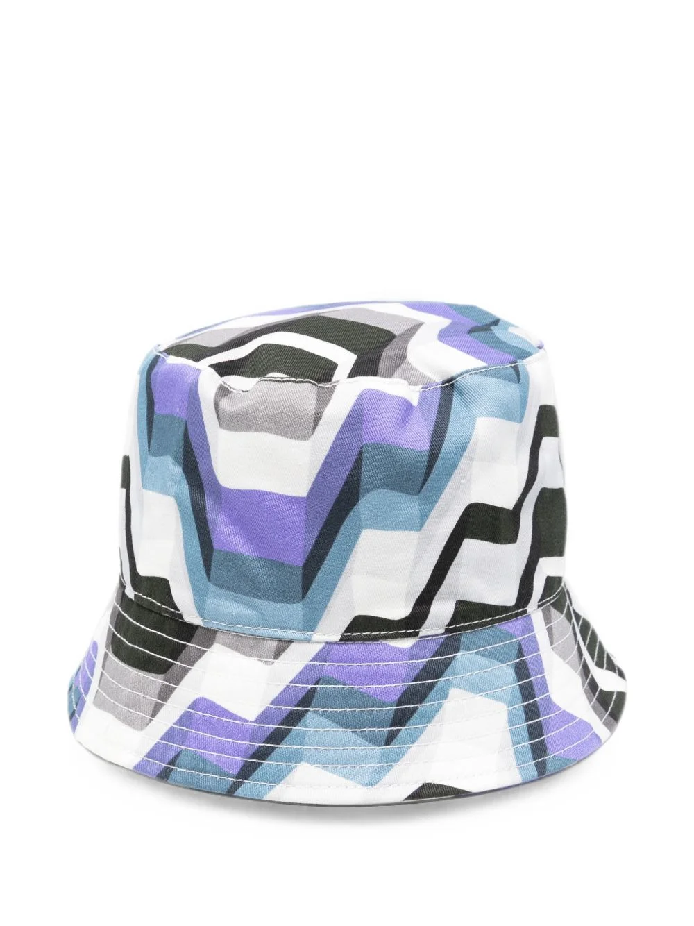 zigzag-print bucket hat - 1