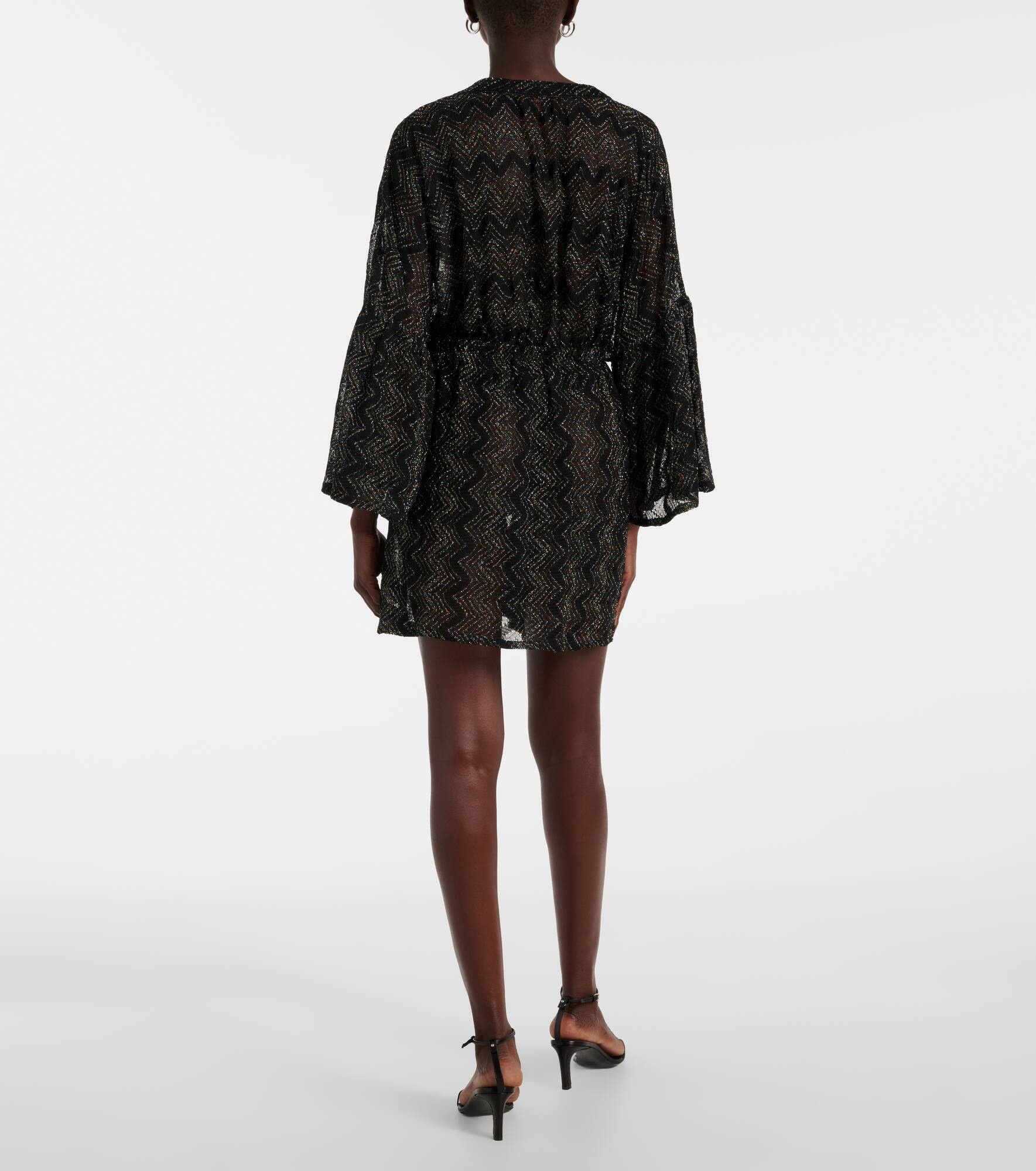 Zigzag lamé beach dress - 3