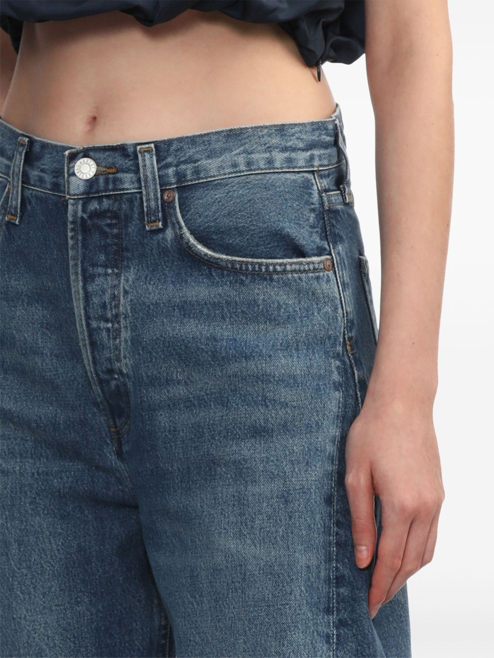 mid-rise cotton-blend jeans - 5
