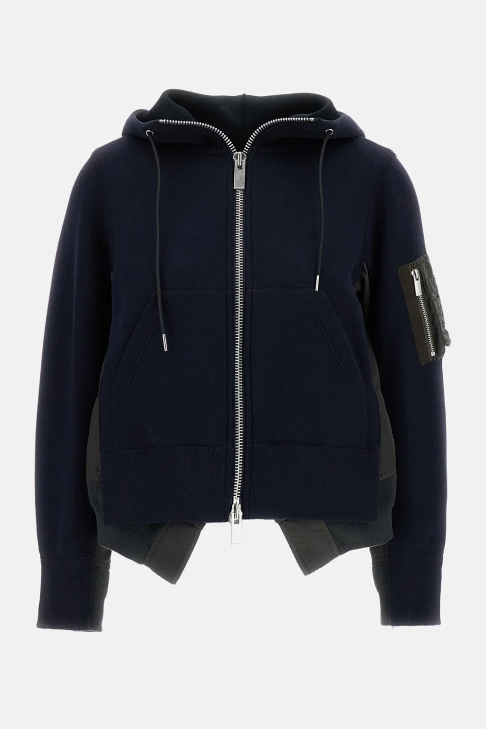 Sponge Sweat and Nylon Twill Hoodie - 1
