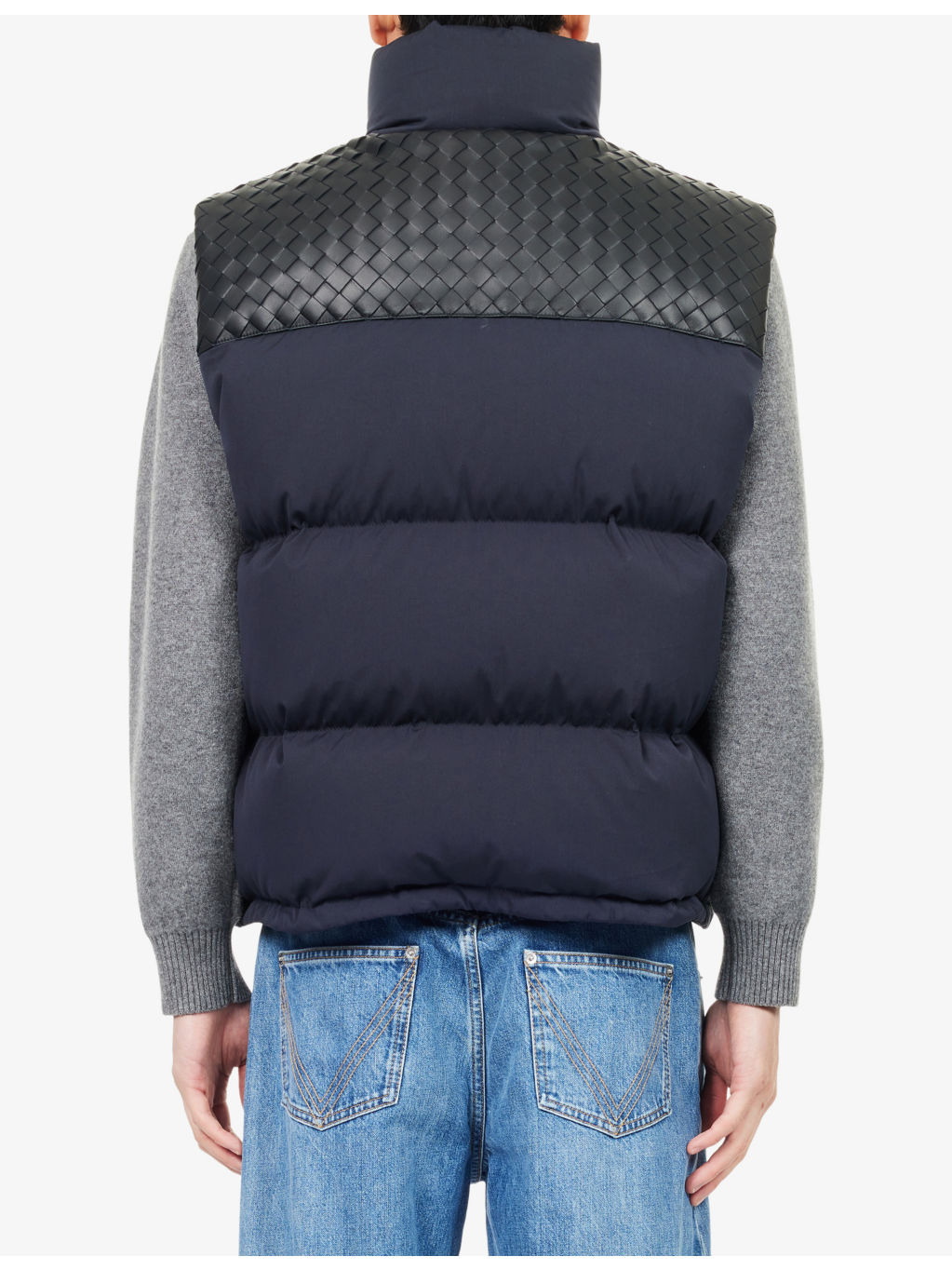 Padded High-Neck Woven-Down Gilet - 4