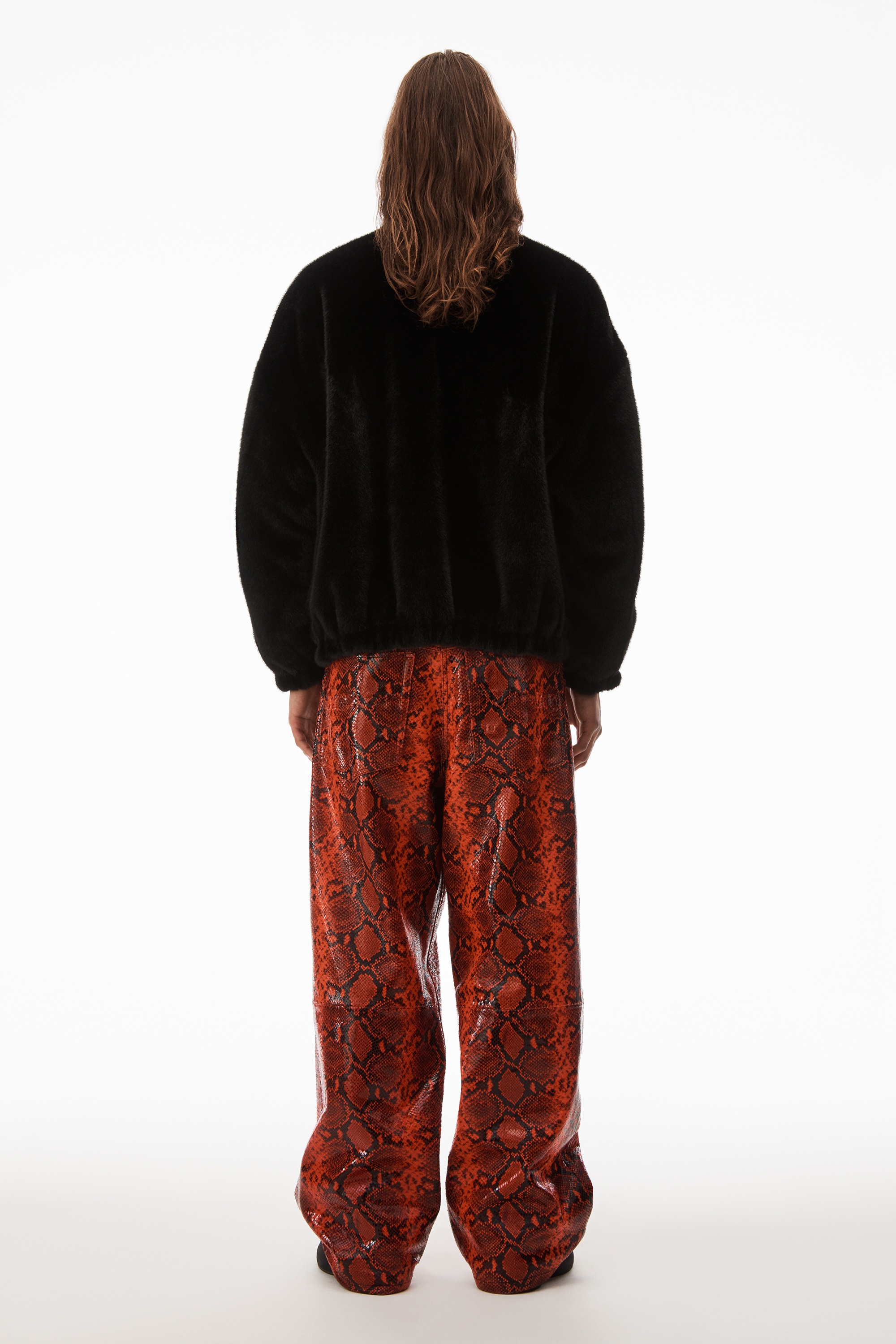 faux fur track jacket - 5
