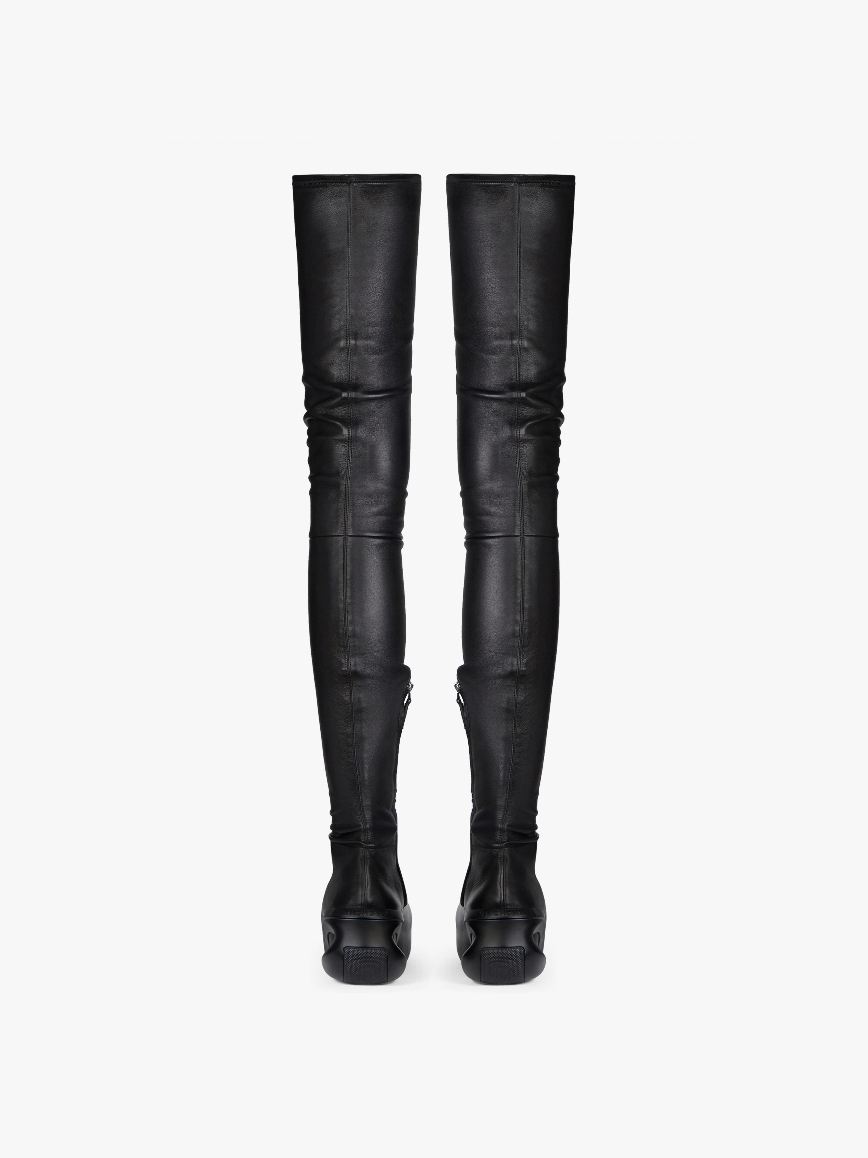 G CLOG THIGH BOOTS IN LEATHER - 5