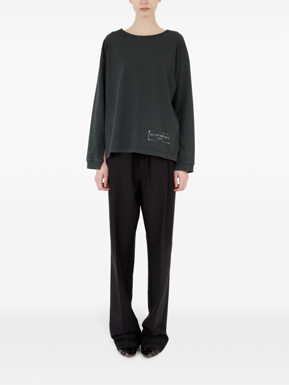 logo-print cotton sweatshirt - 2